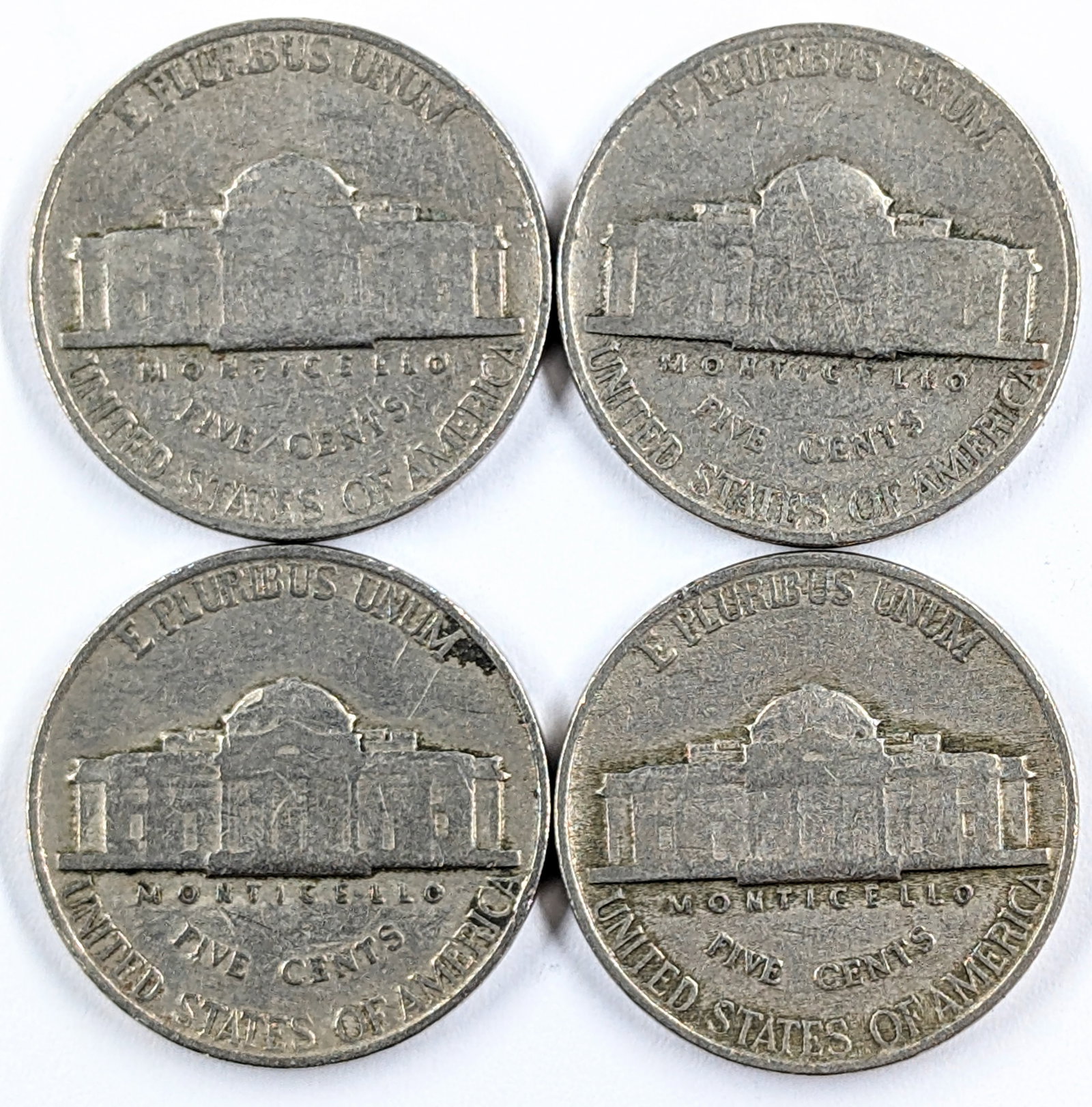 Lot of 4 Jefferson Nickels- All 1939 - 2