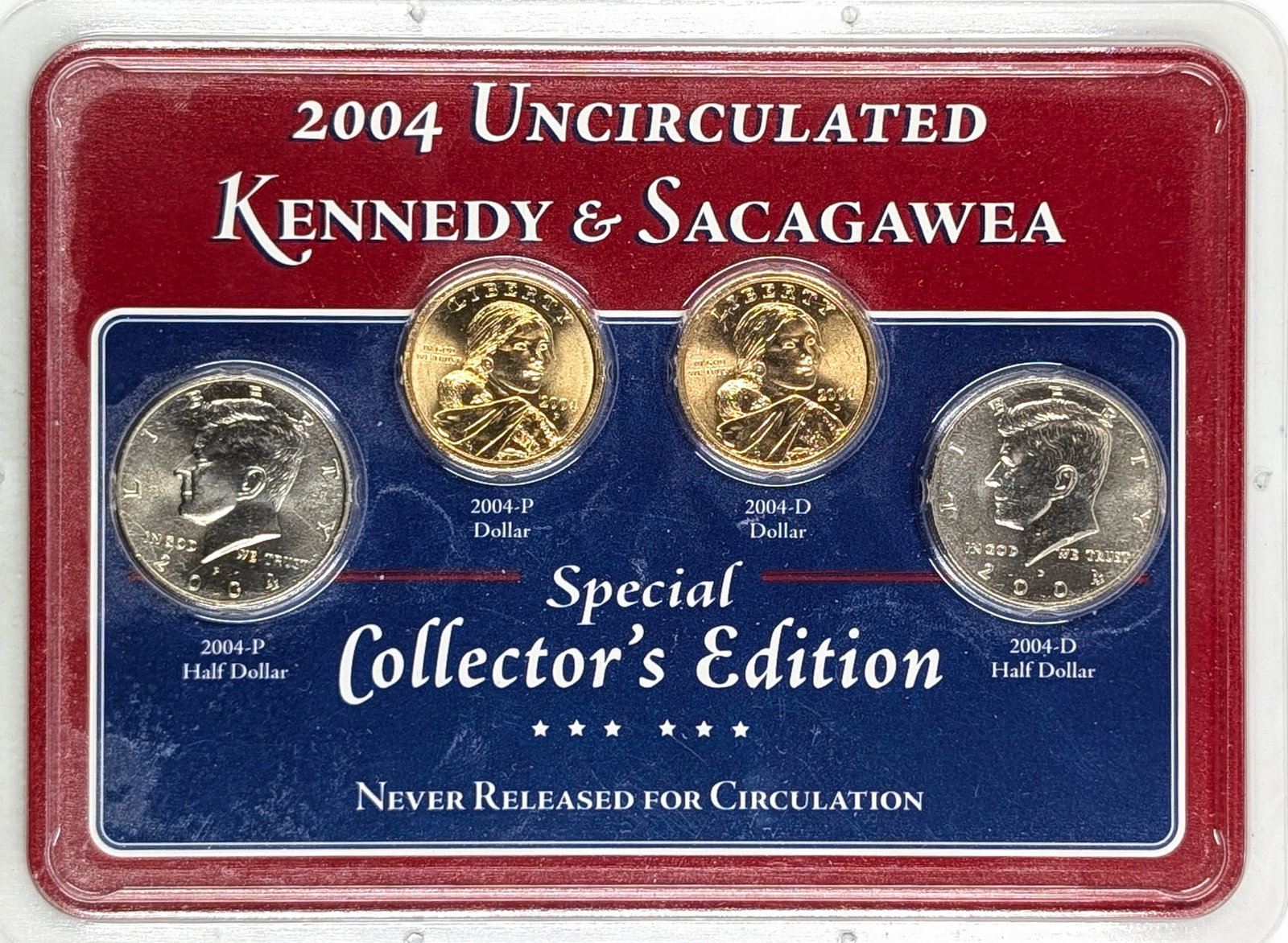2004 Uncirculated Kennedy & Sacagawea Special Collector's Edition Set: Coin