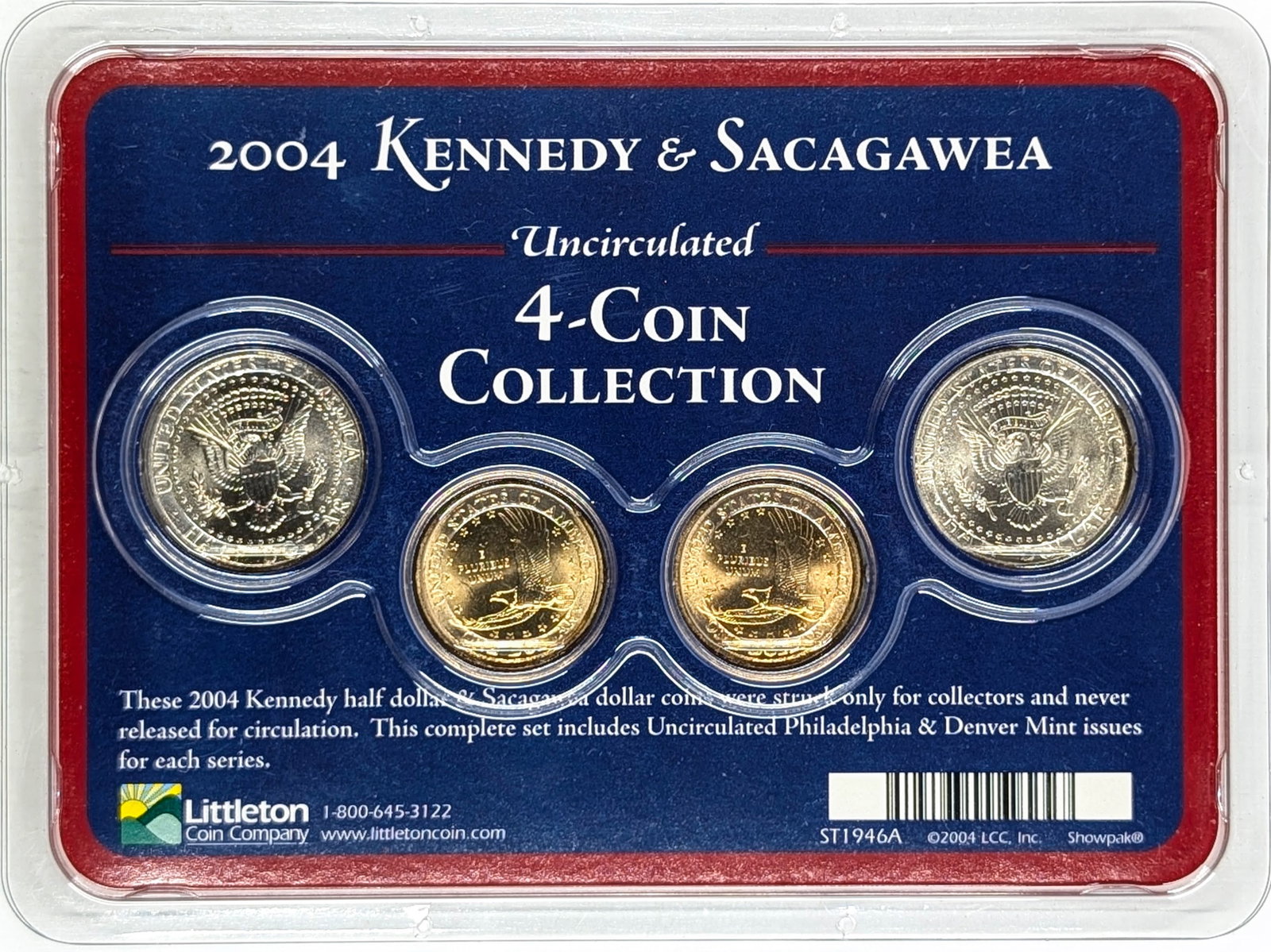 2004 Uncirculated Kennedy & Sacagawea Special Collector's Edition Set - 2