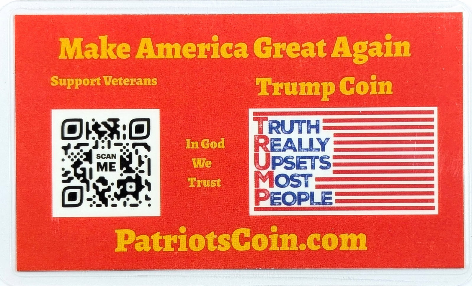 1/4 grain .999 Fine Gold - Patriots Coins- Make America Great Again - 2