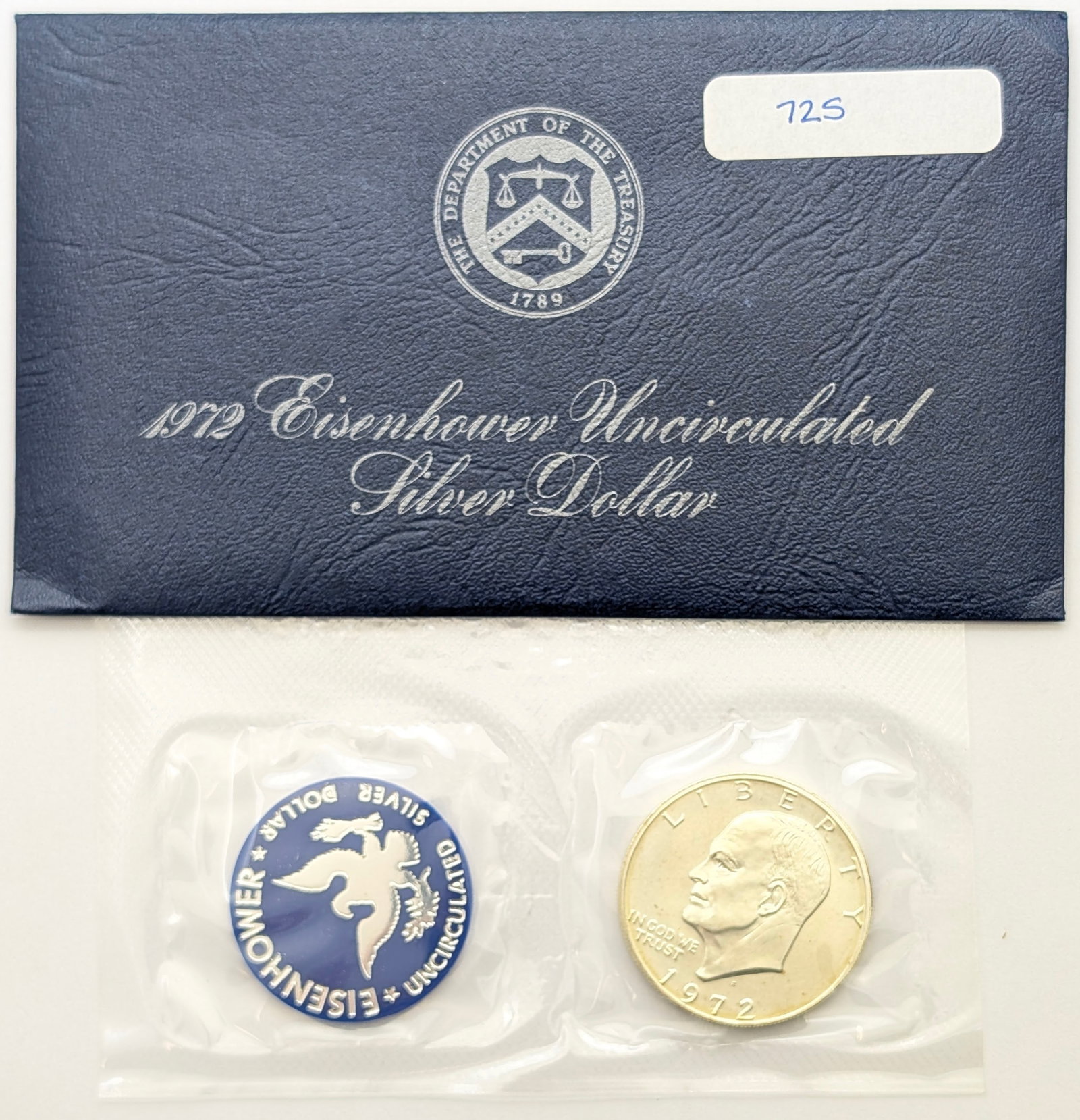 1972-S Eisenhower " Ike" Uncirculated Silver Dollar: Silver
