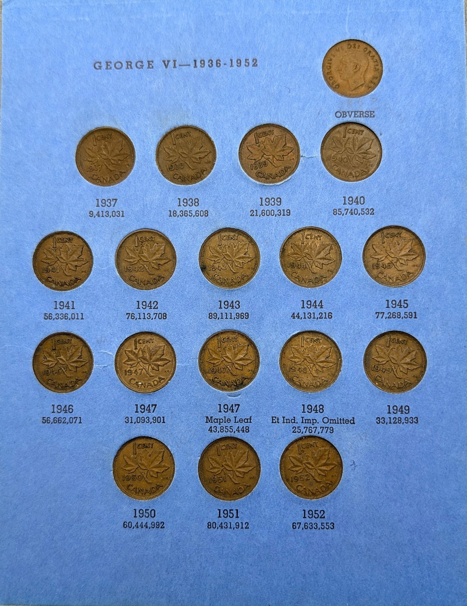 Whitman Canadian Small Cent Collection Book- 1920 to Date - 3