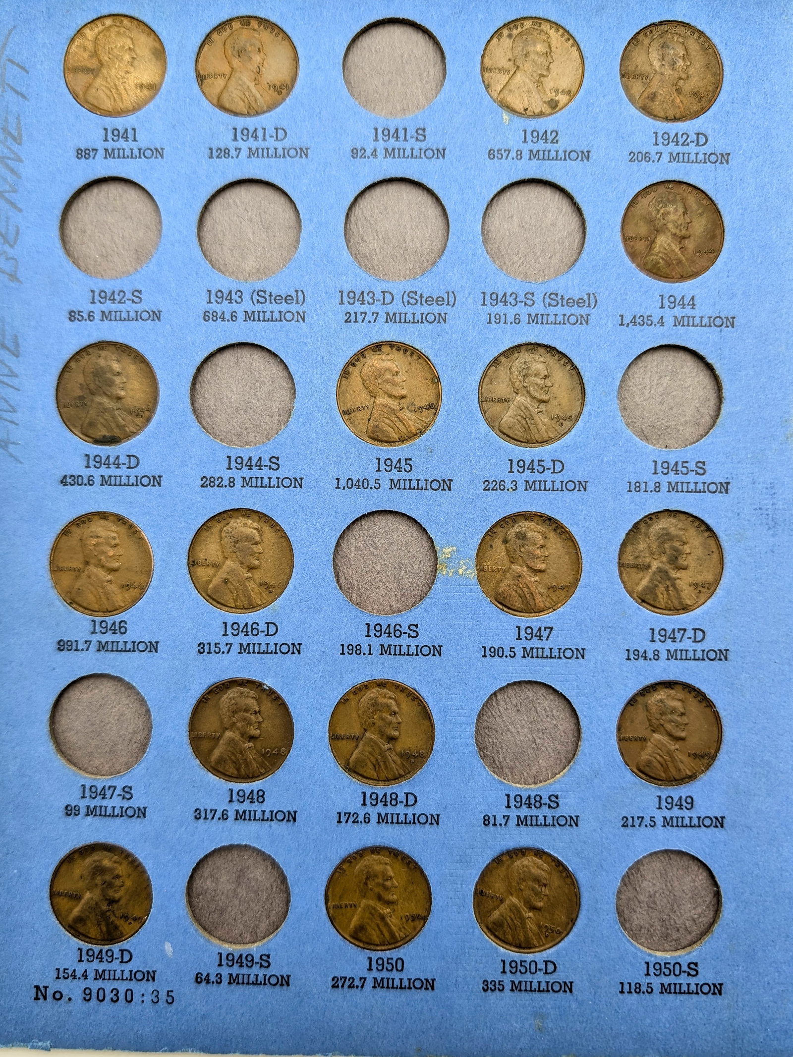 Whitman Lincoln Head Cent Collection Starting 1941 Number Two Book - 2