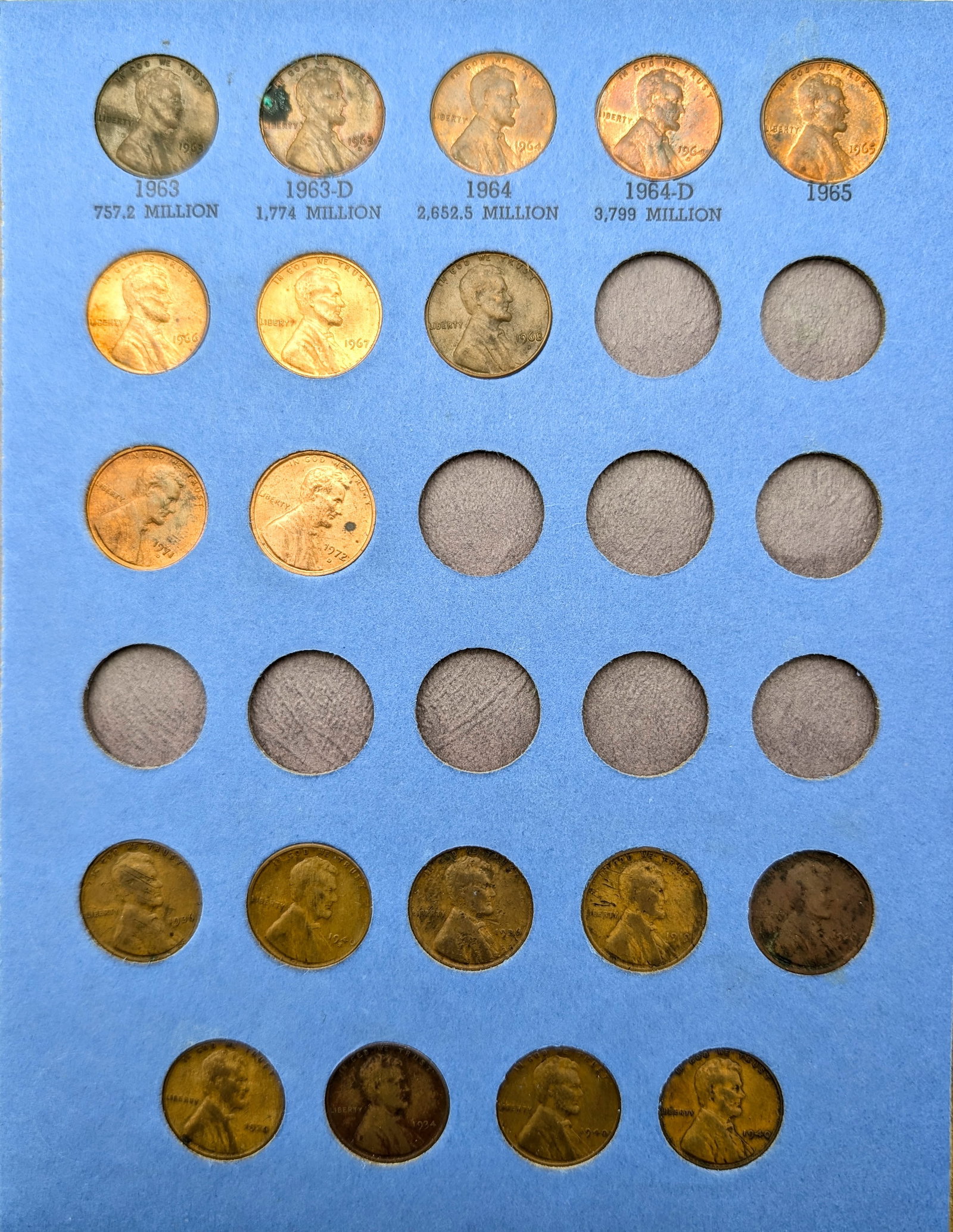 Whitman Lincoln Head Cent Collection Starting 1941 Number Two Book - 4