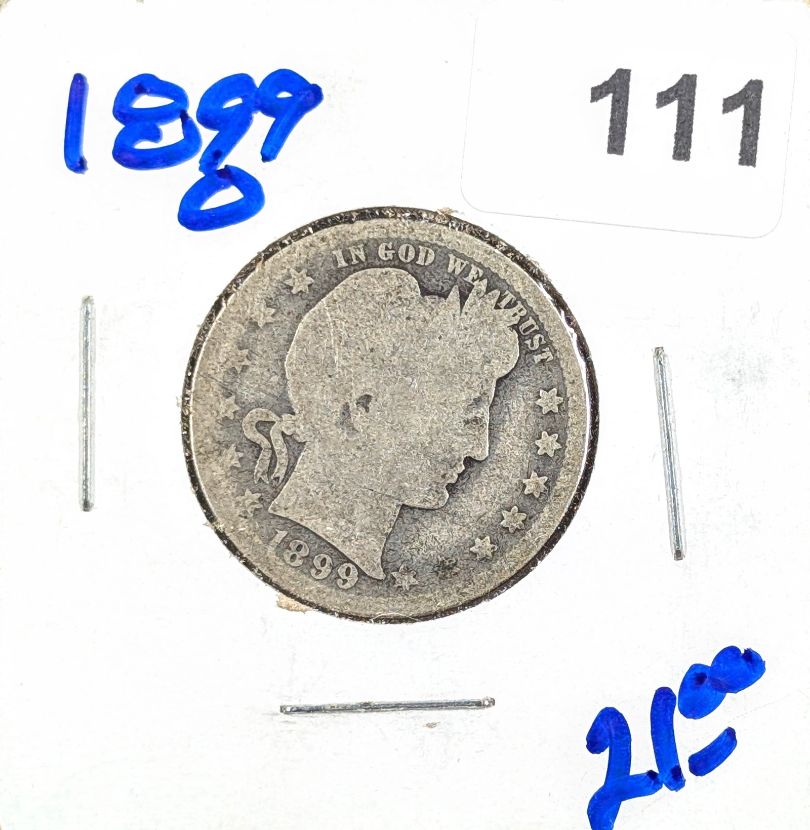 1899-O Silver Barber Quarter: Silver