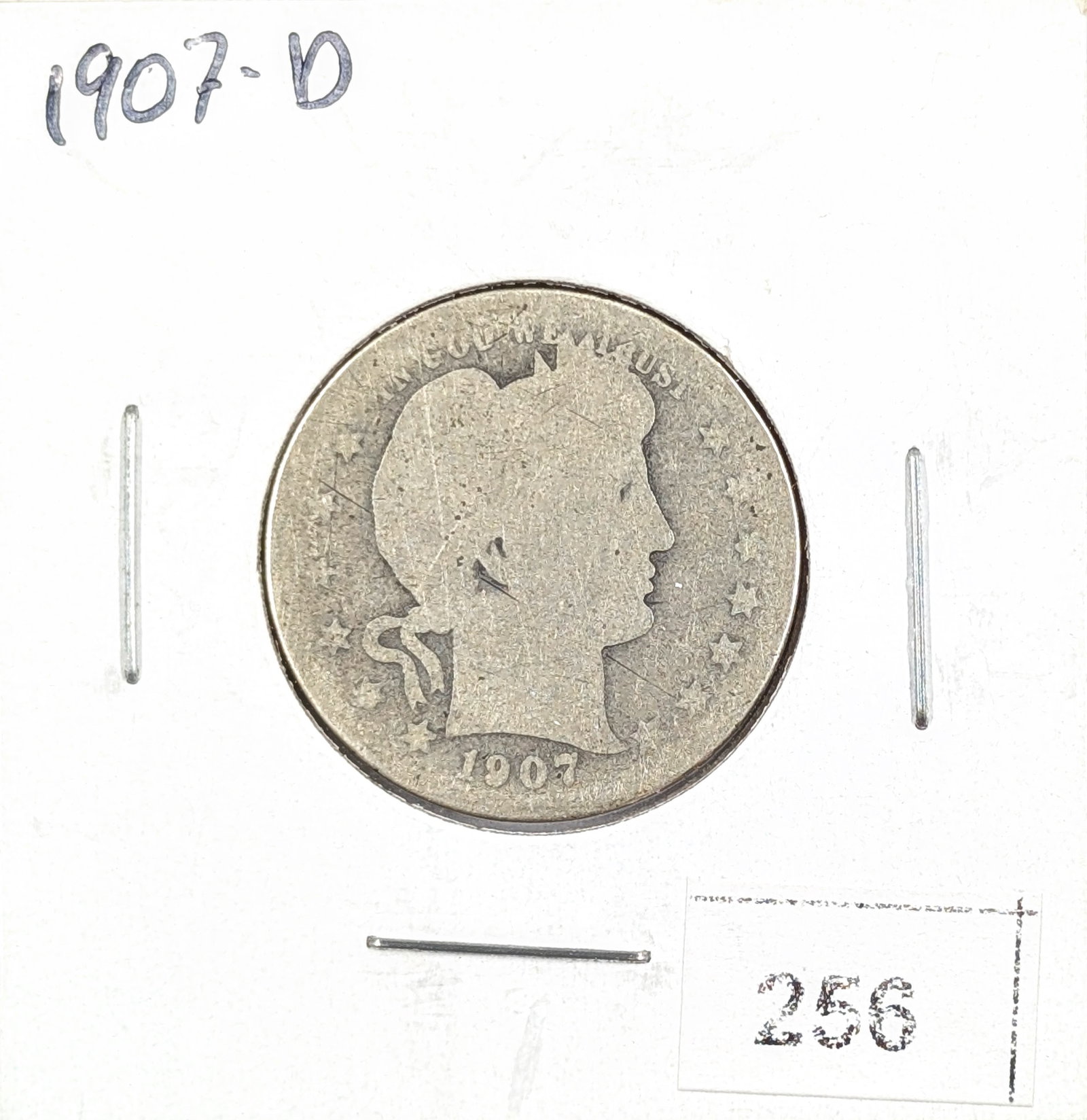 1907-D Silver Barber Quarter: Silver