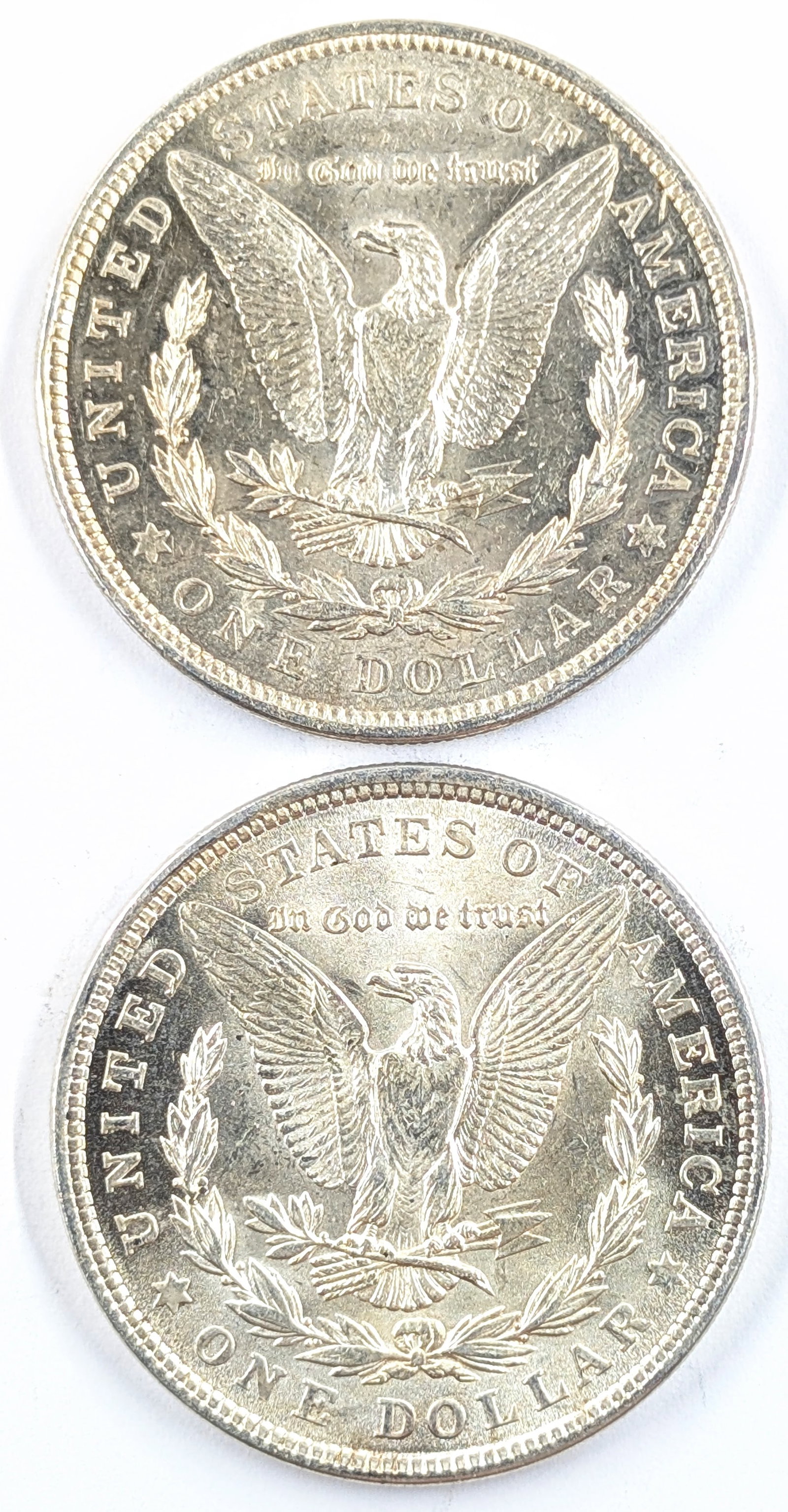 Lot of 2 Morgan Silver Dollars- Both 1921 - 2