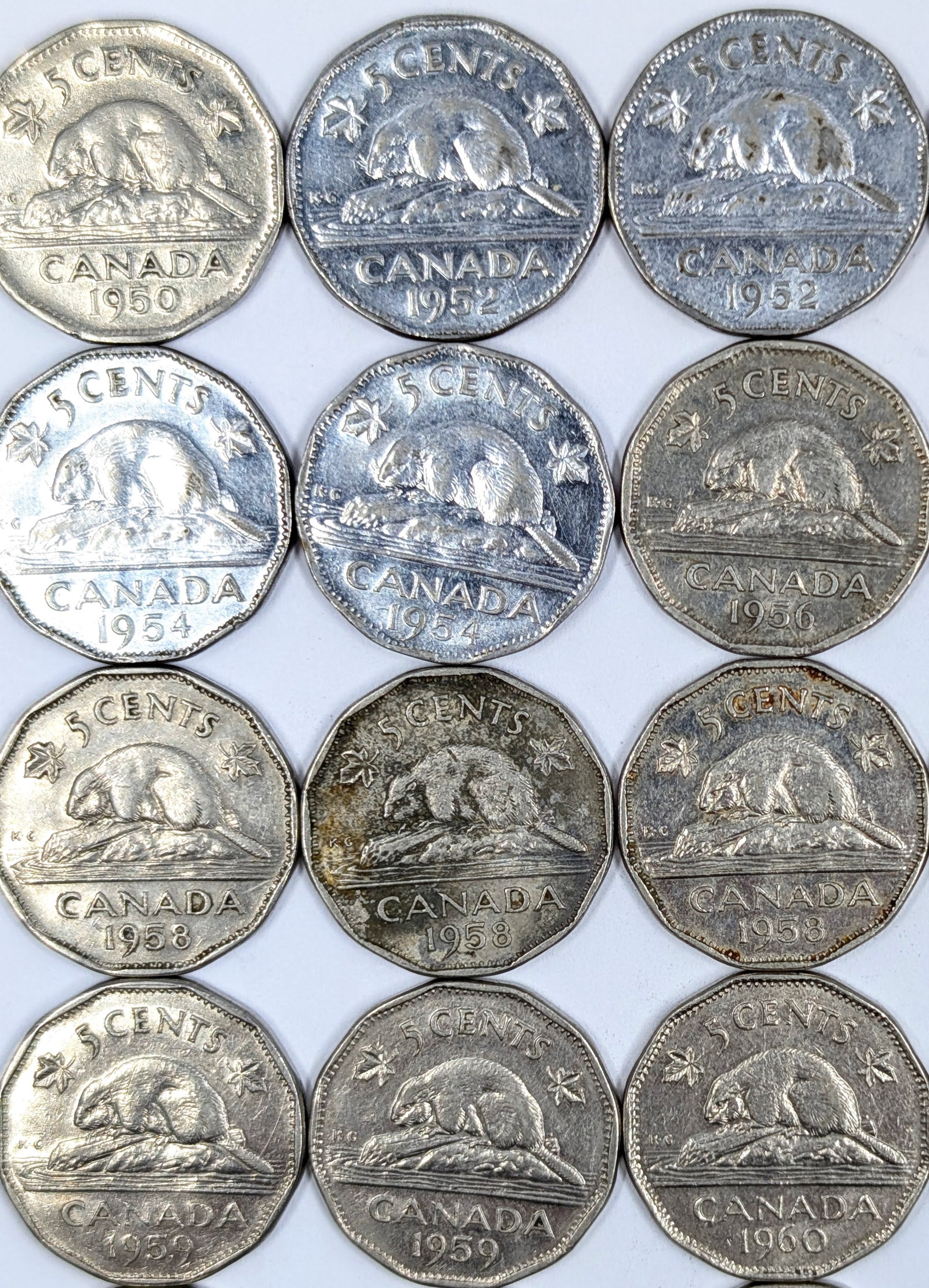 Large lot of 35 Canadian Nickels-Most Uncirculated - 2