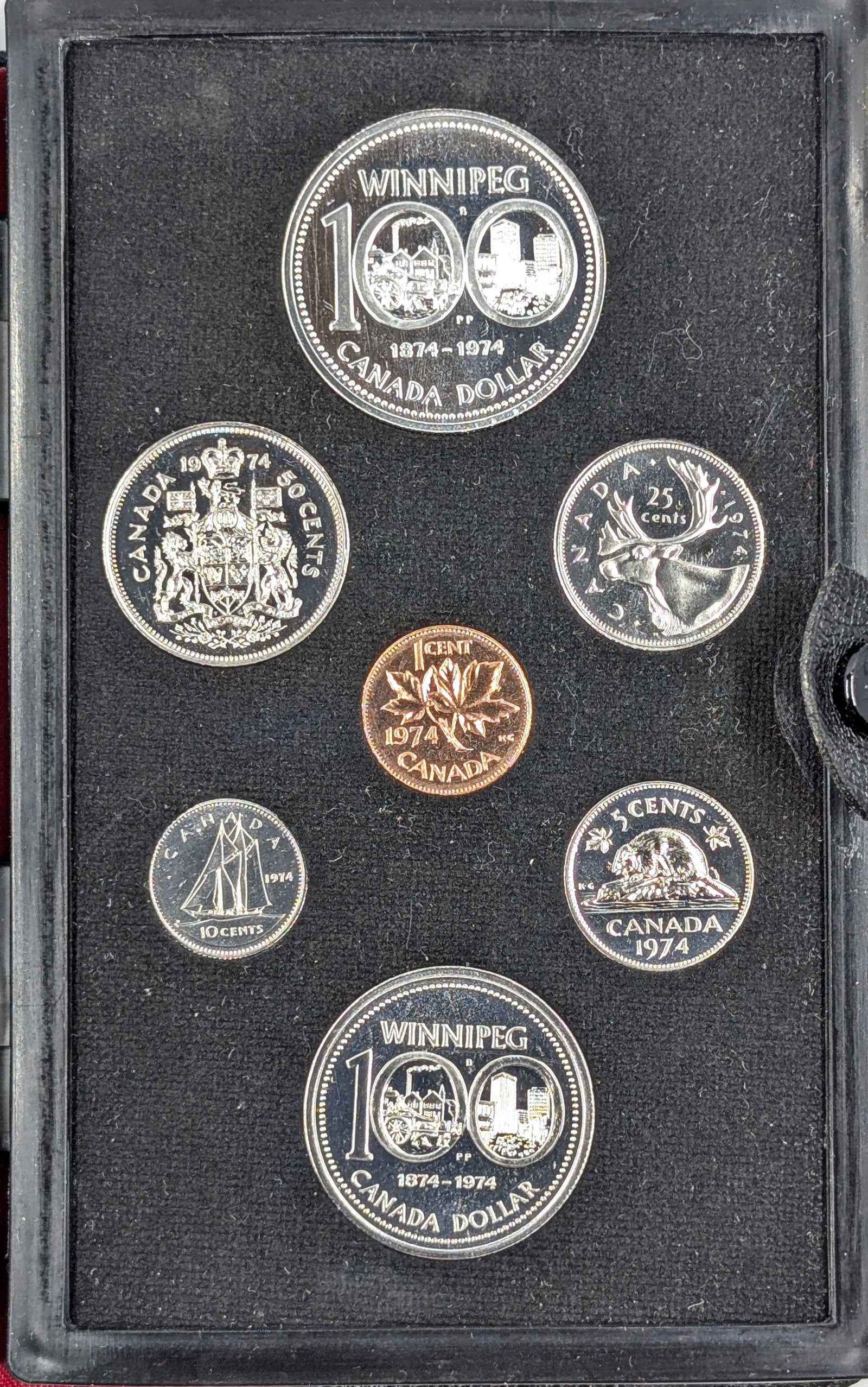 1974 Royal Canadian Mint Proof Set w/ Silver Dollar- 100th Anniversary of Winnipeg - 2