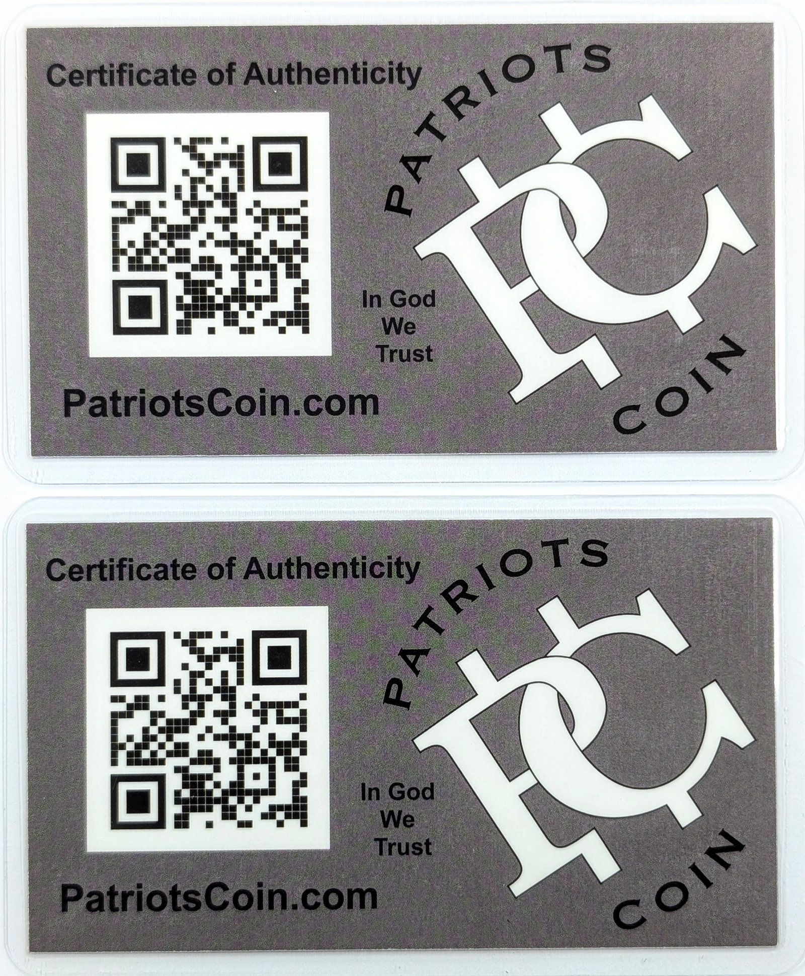 Lot of 2 - 1 Grain (each) .999 Silver Bars - Patriots Coins- Semiquincentennial - 2