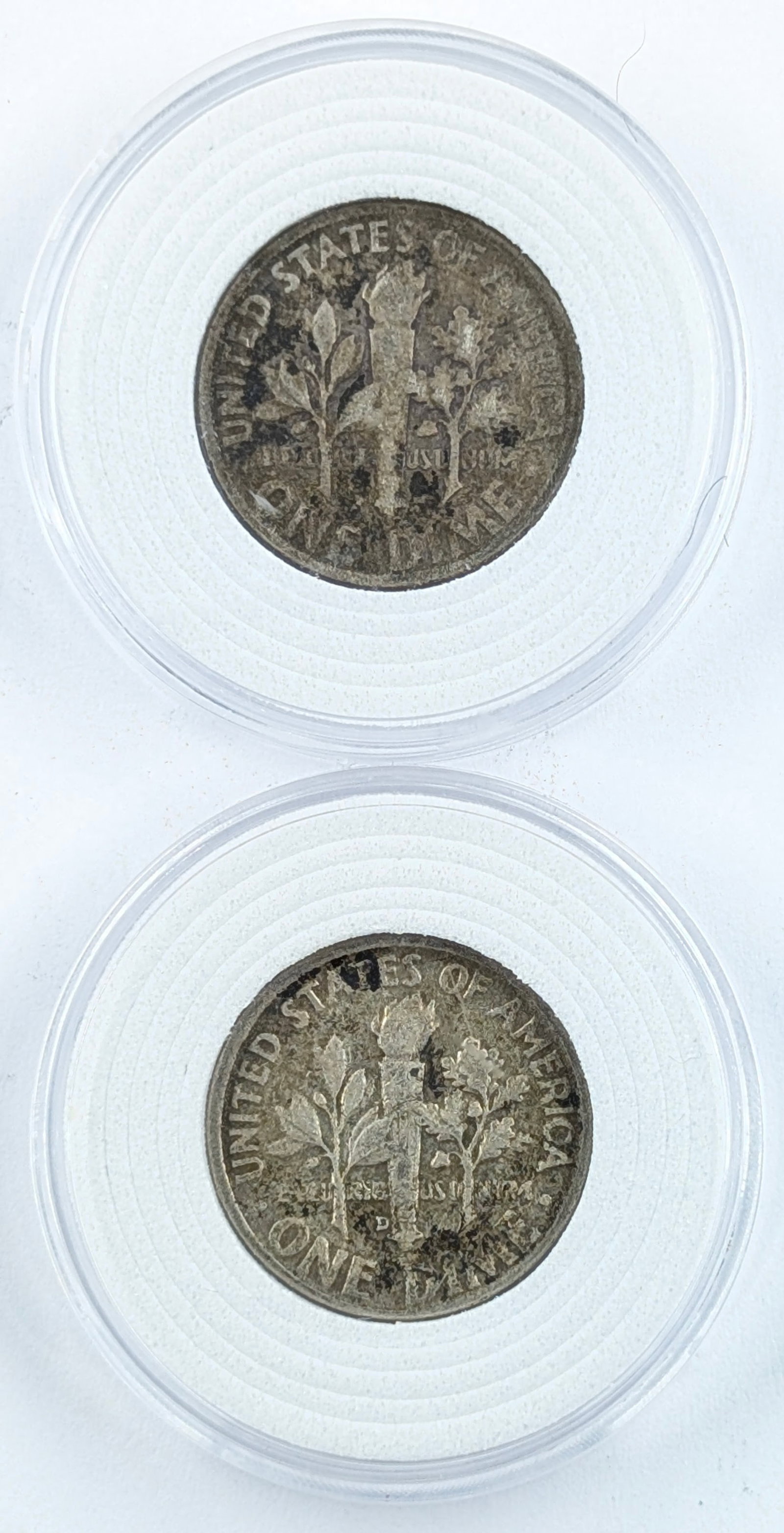 Lot of 2 Silver Roosevelt Dimes- 1946,1957 - 2