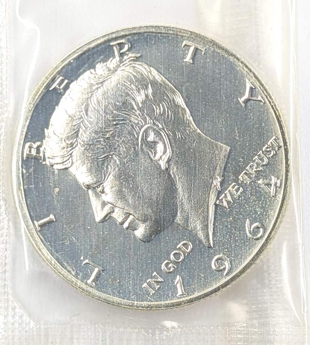 1964 Silver John F Kennedy Half Dollar- Uncirculated: Silver