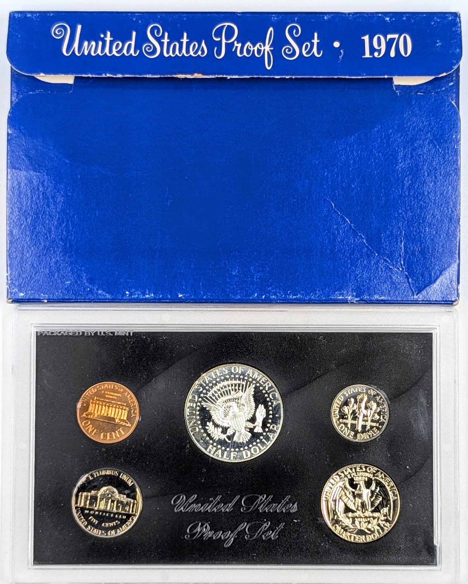 1970 US Mint Proof Set w/ Silver JFK Half - 2