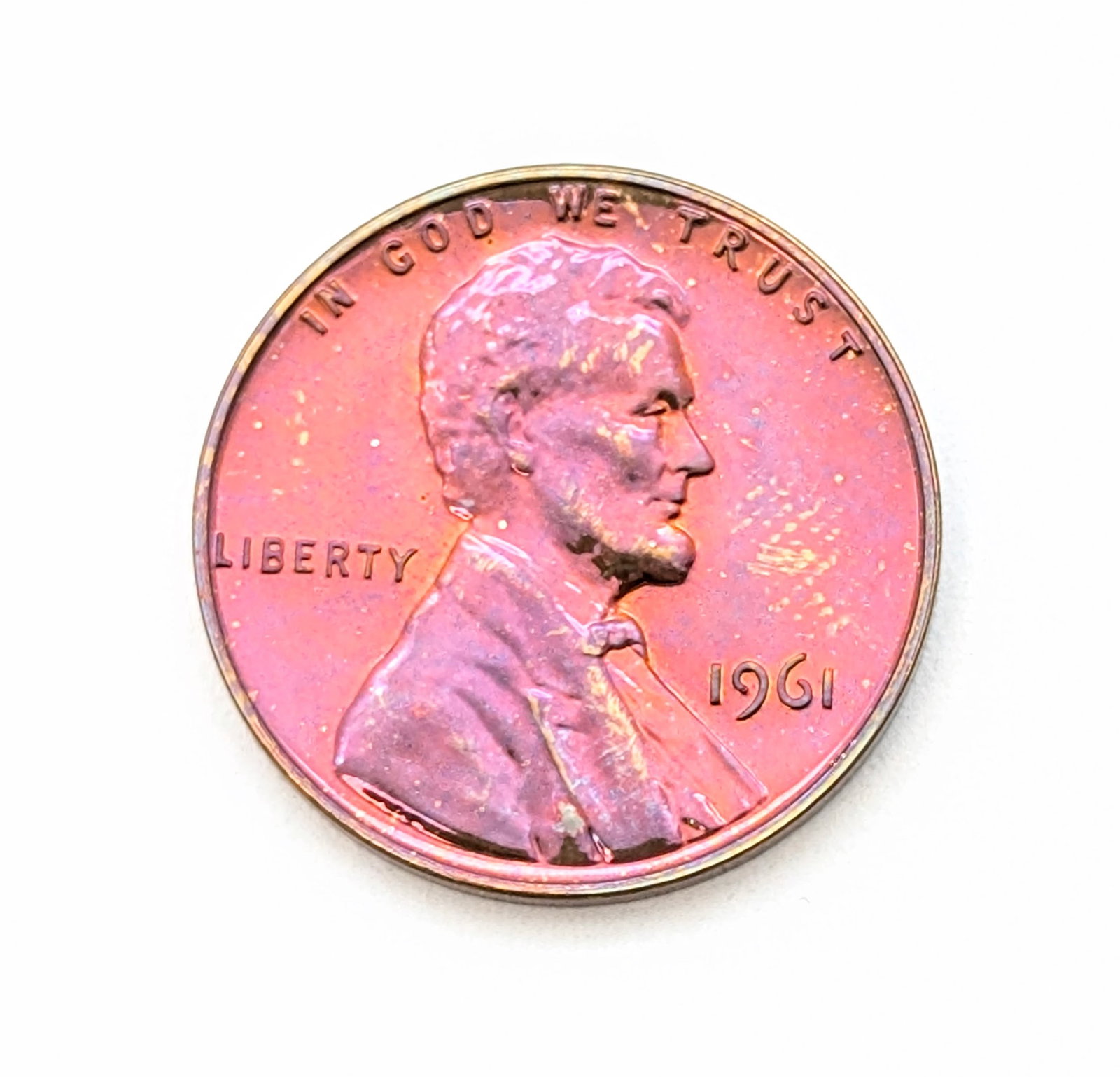 1961 Wheat Cent- Incredible Color!!! Proof!: Penny has been stored for many years- True Toned Colors!