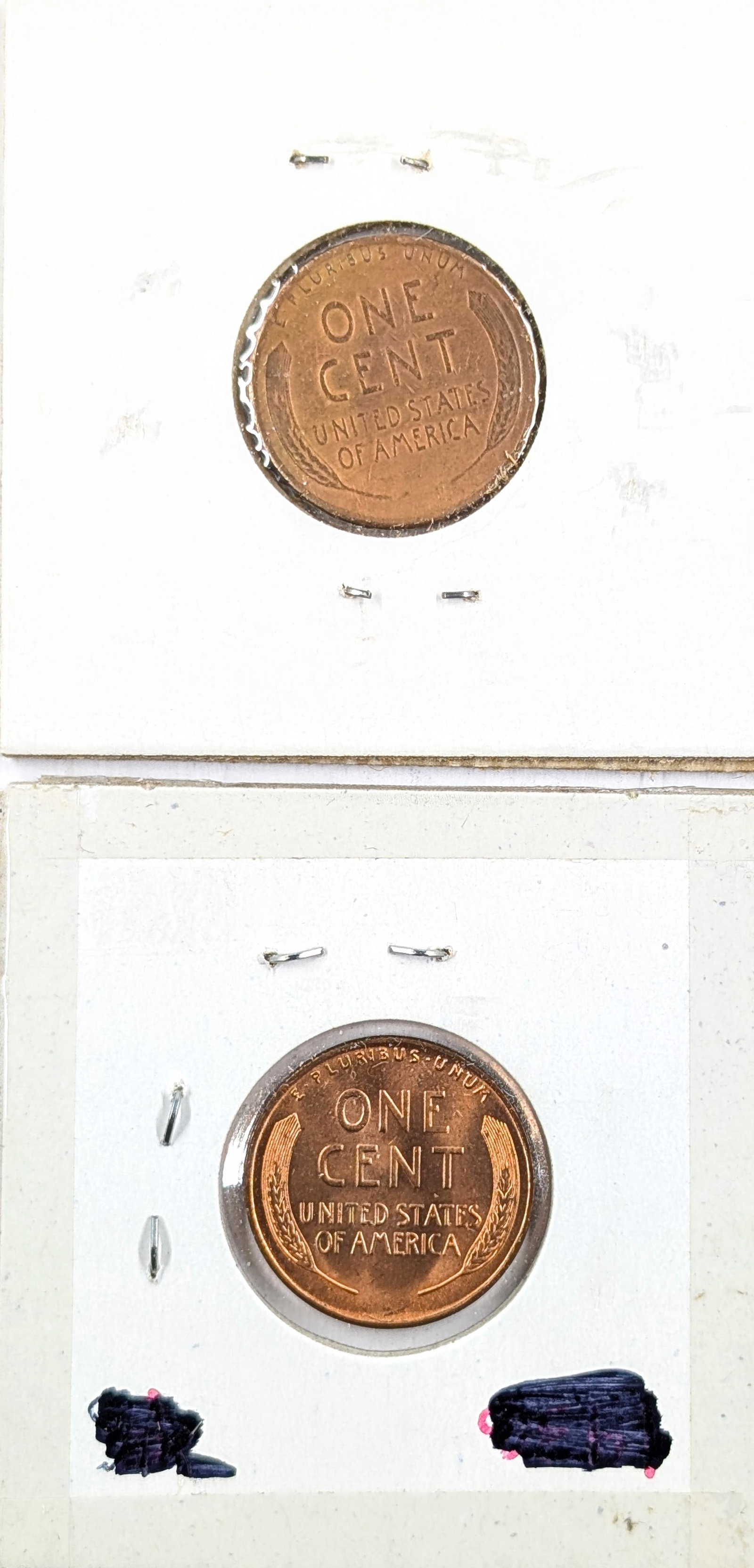 Lot of 2 Uncirculated Wheat Cents- 1944-S, 1945 - 2