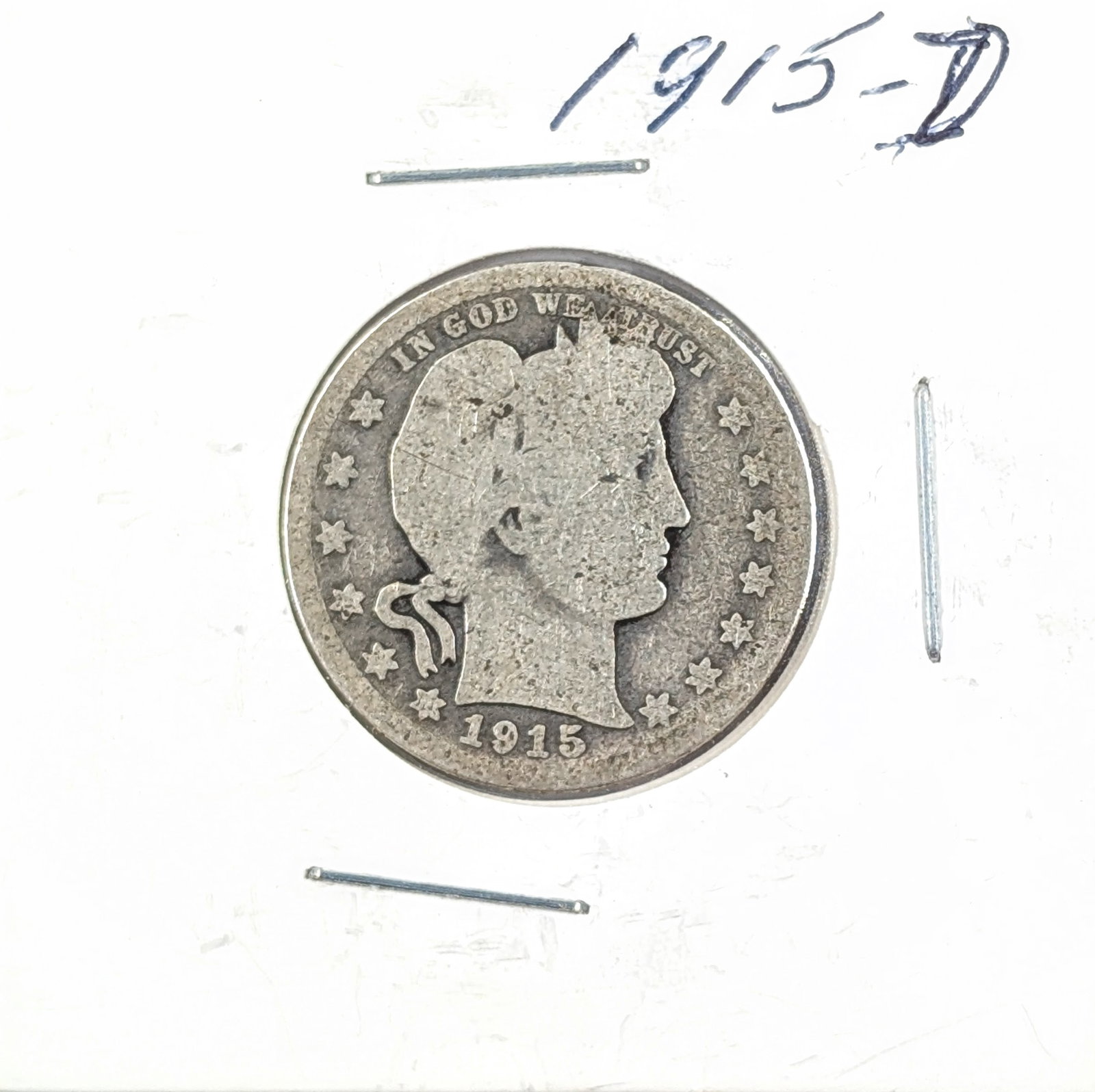 1915-D Silver Barber Quarter (1 of 2)