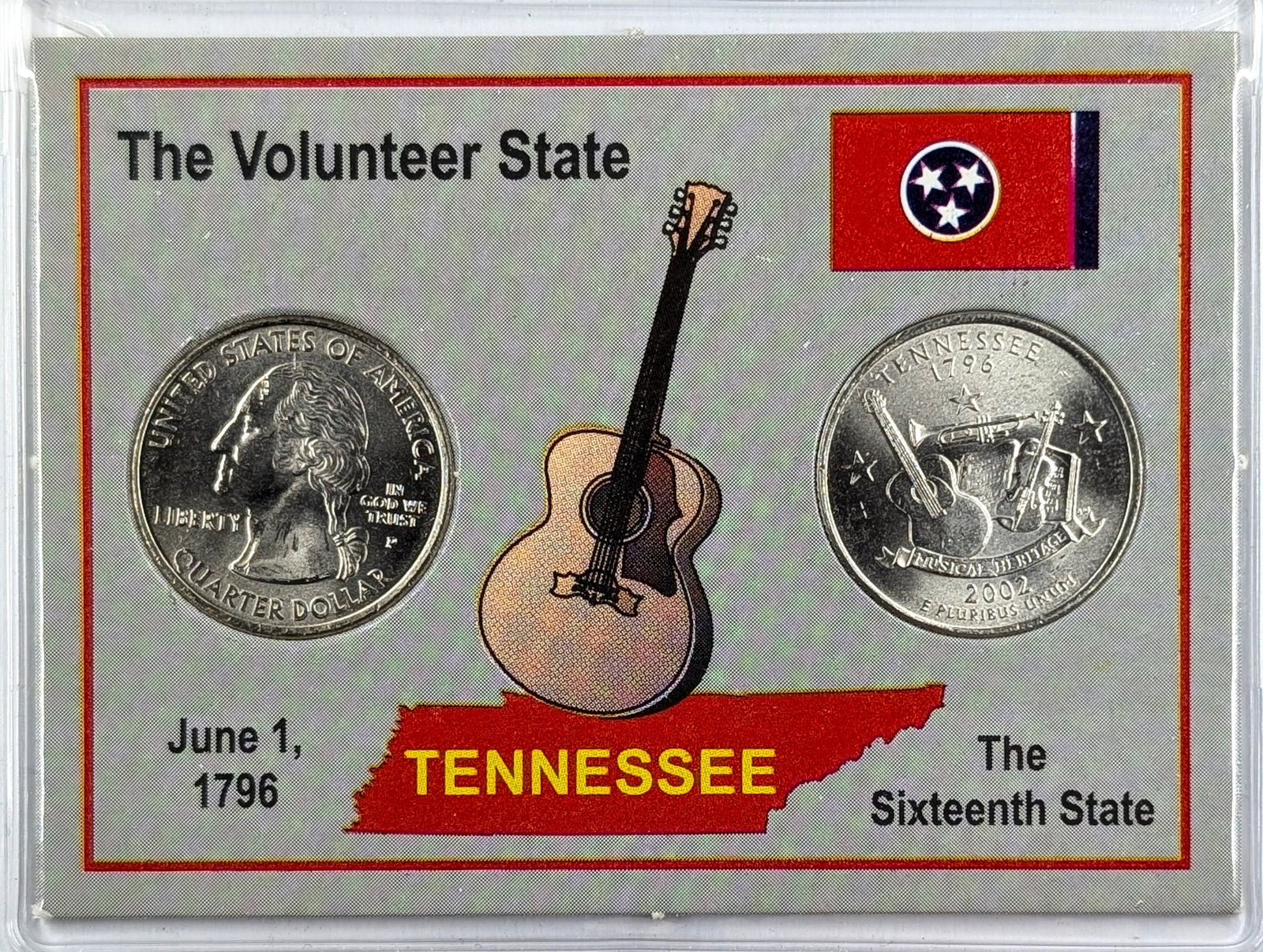 2002 P/D Tennessee State Quarter 2 Coin Set: Coin