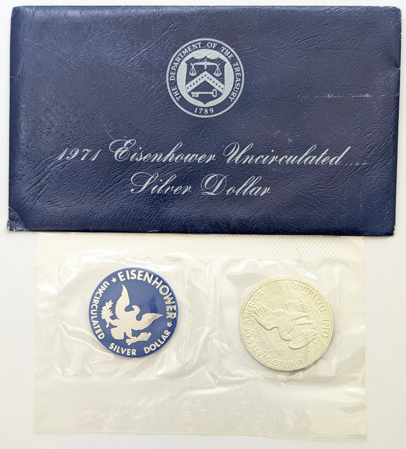 1971 Eisenhower " Ike" Uncirculated Silver Dollar - 2