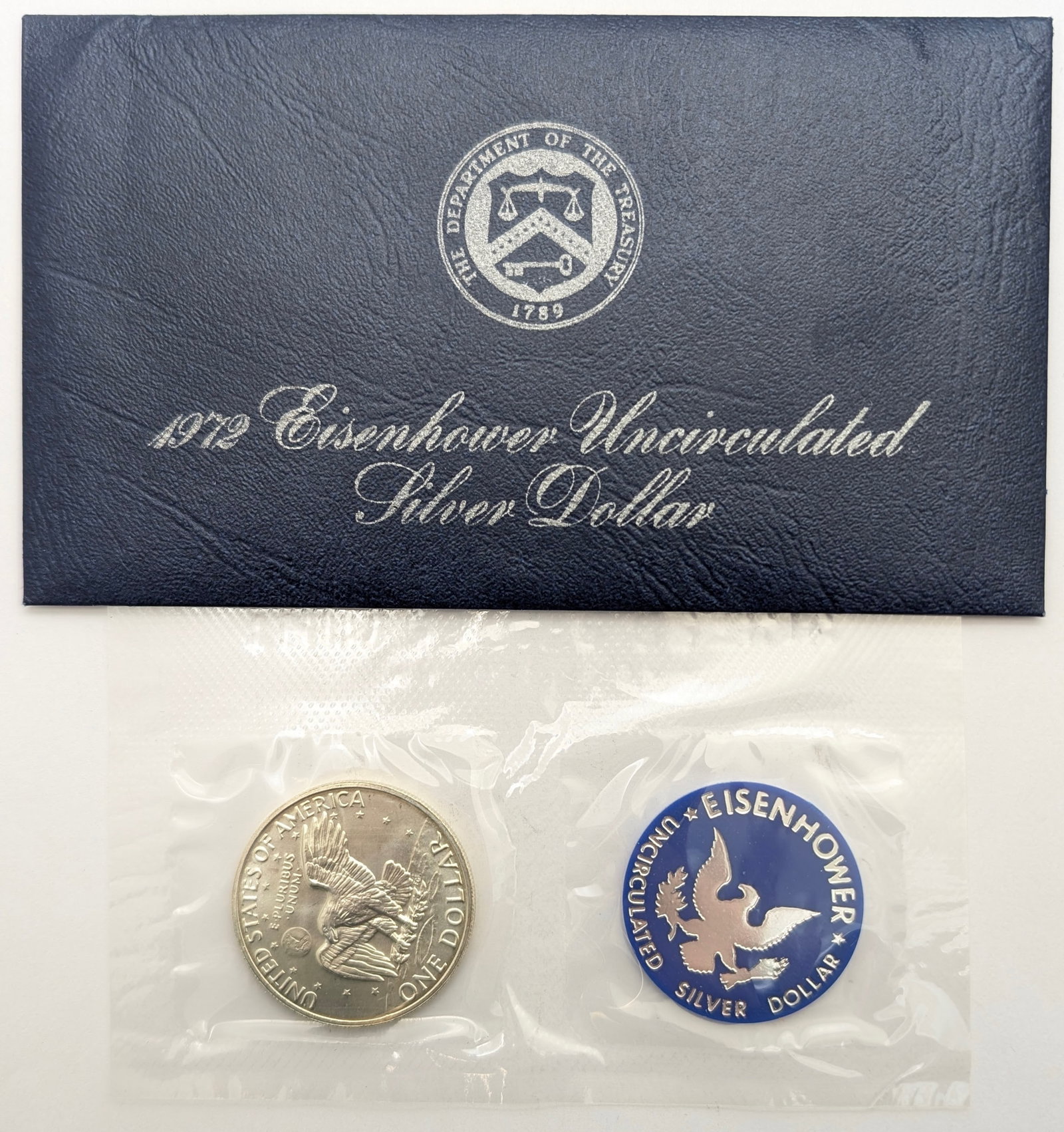1972 Eisenhower " Ike" Uncirculated Silver Dollar - 2