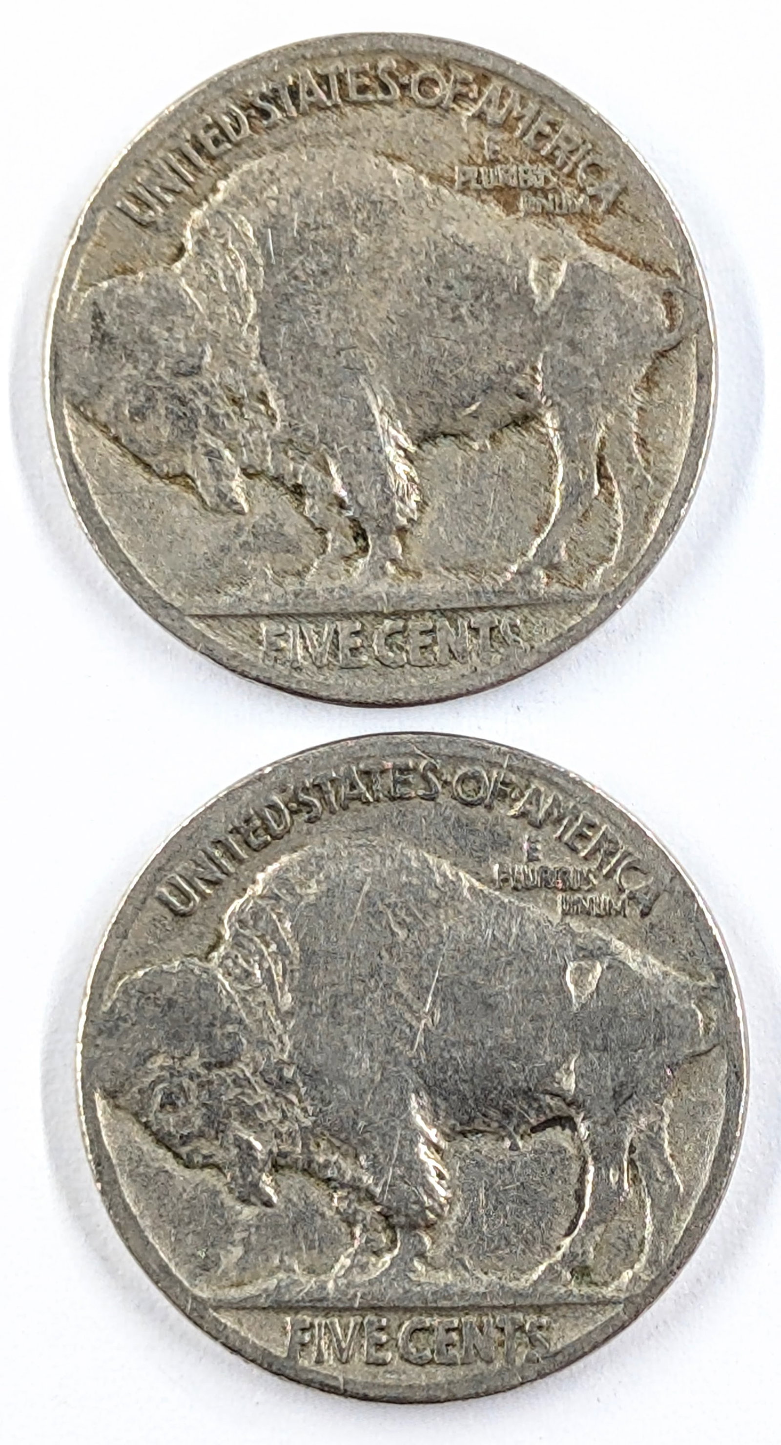 Lot of 2 Buffalo Head Nickels- 1935, 1936 - 2