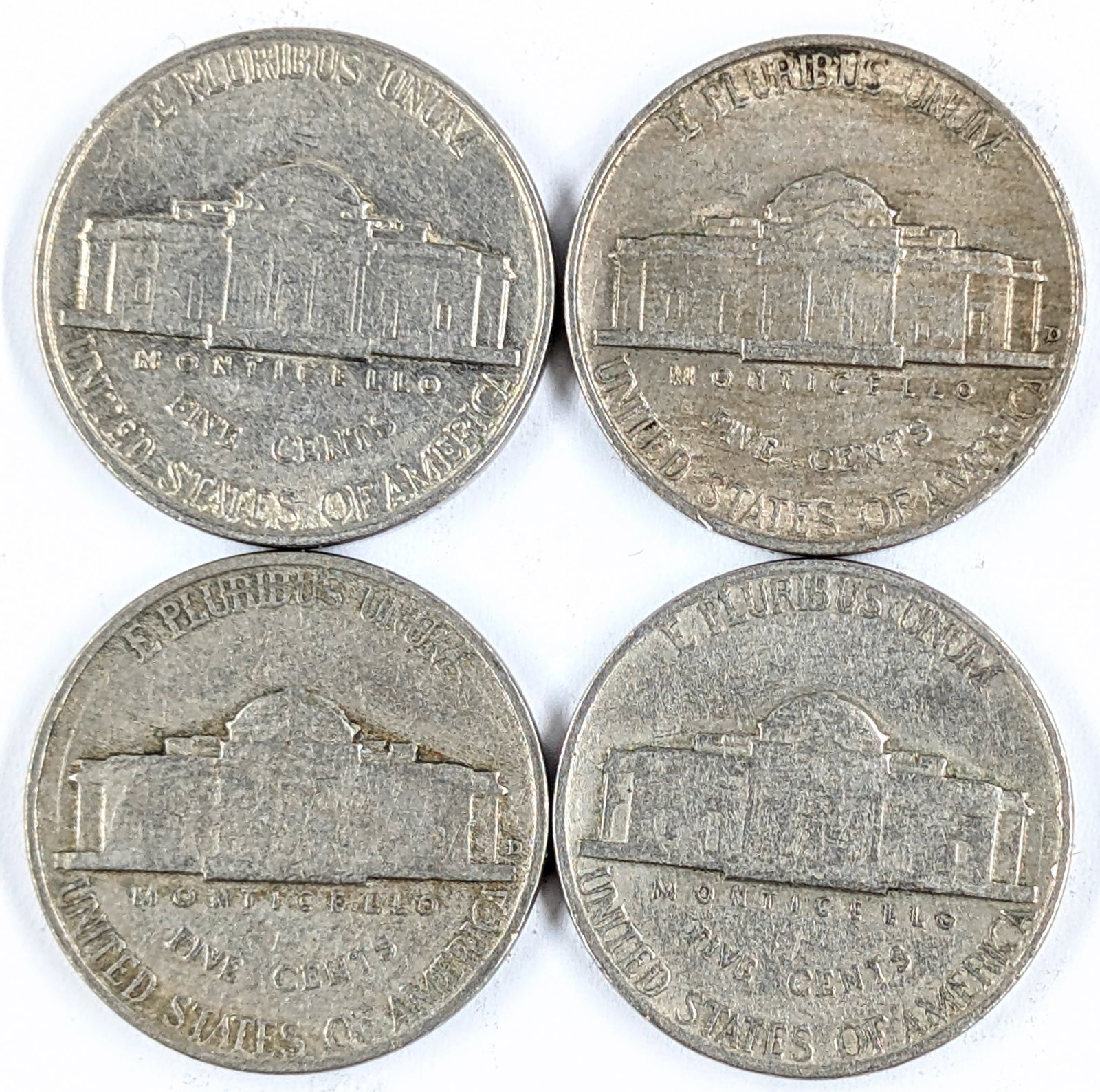Lot of 4 Jefferson Nickels- 1940-1941 - 2