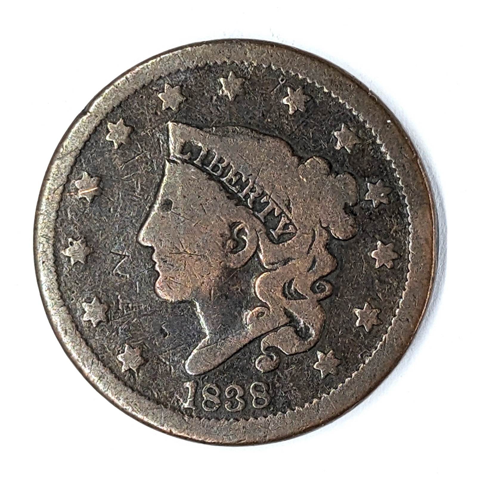 1838 Large Cent: Coin
