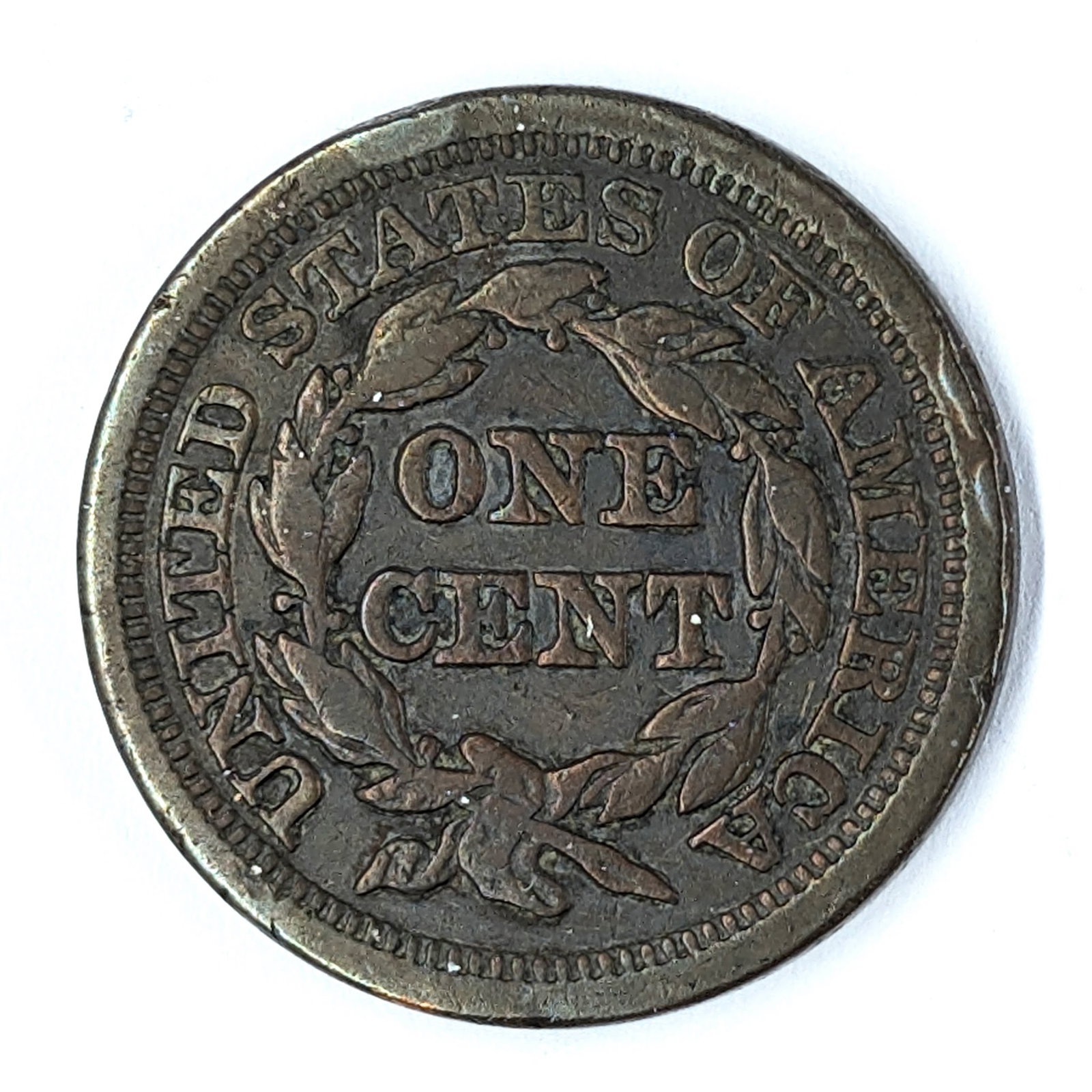 1845 Large Cent - Toned - 2