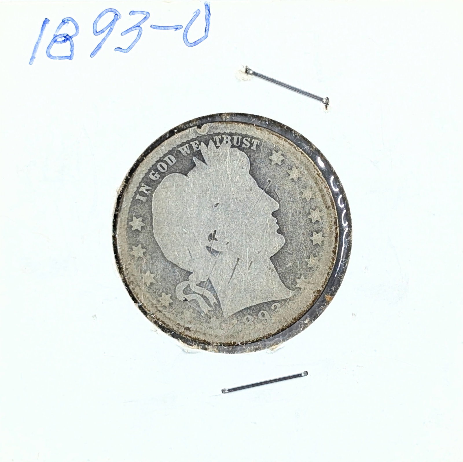1893-O Silver Barber Quarter (1 of 2)