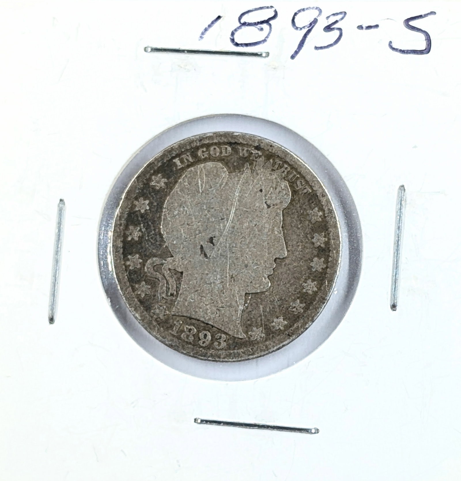 1893-S Silver Barber Quarter (1 of 2)