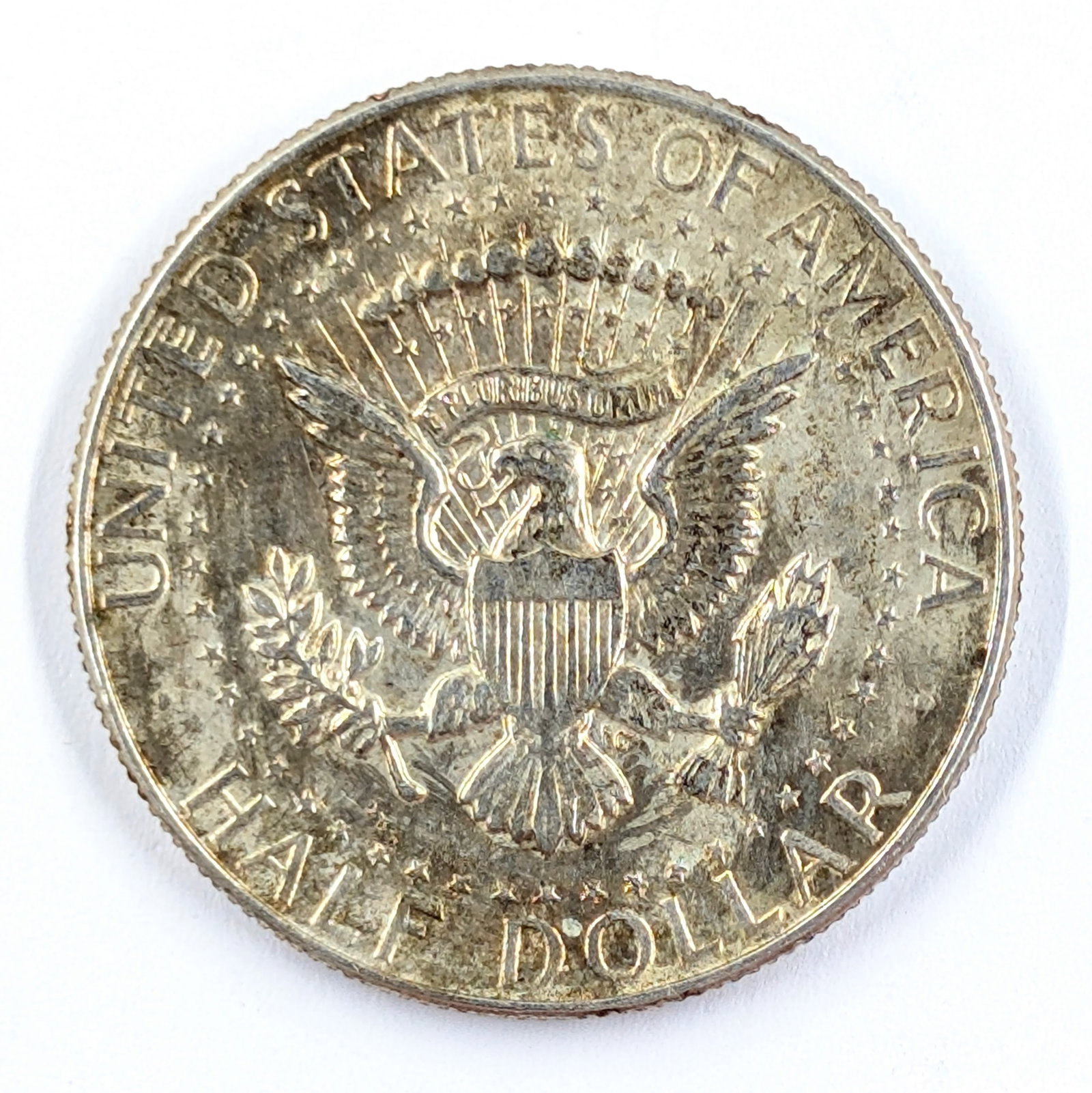 1966 Silver John F Kennedy Half Dollar - Toned - 2