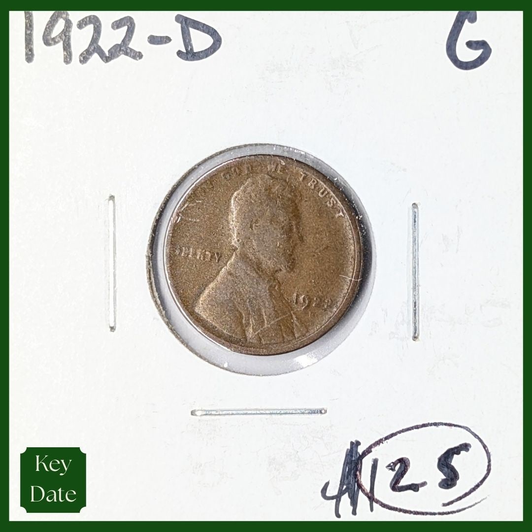 FEATURE 1922-D Wheat Cent - KEY Date: FEATURE