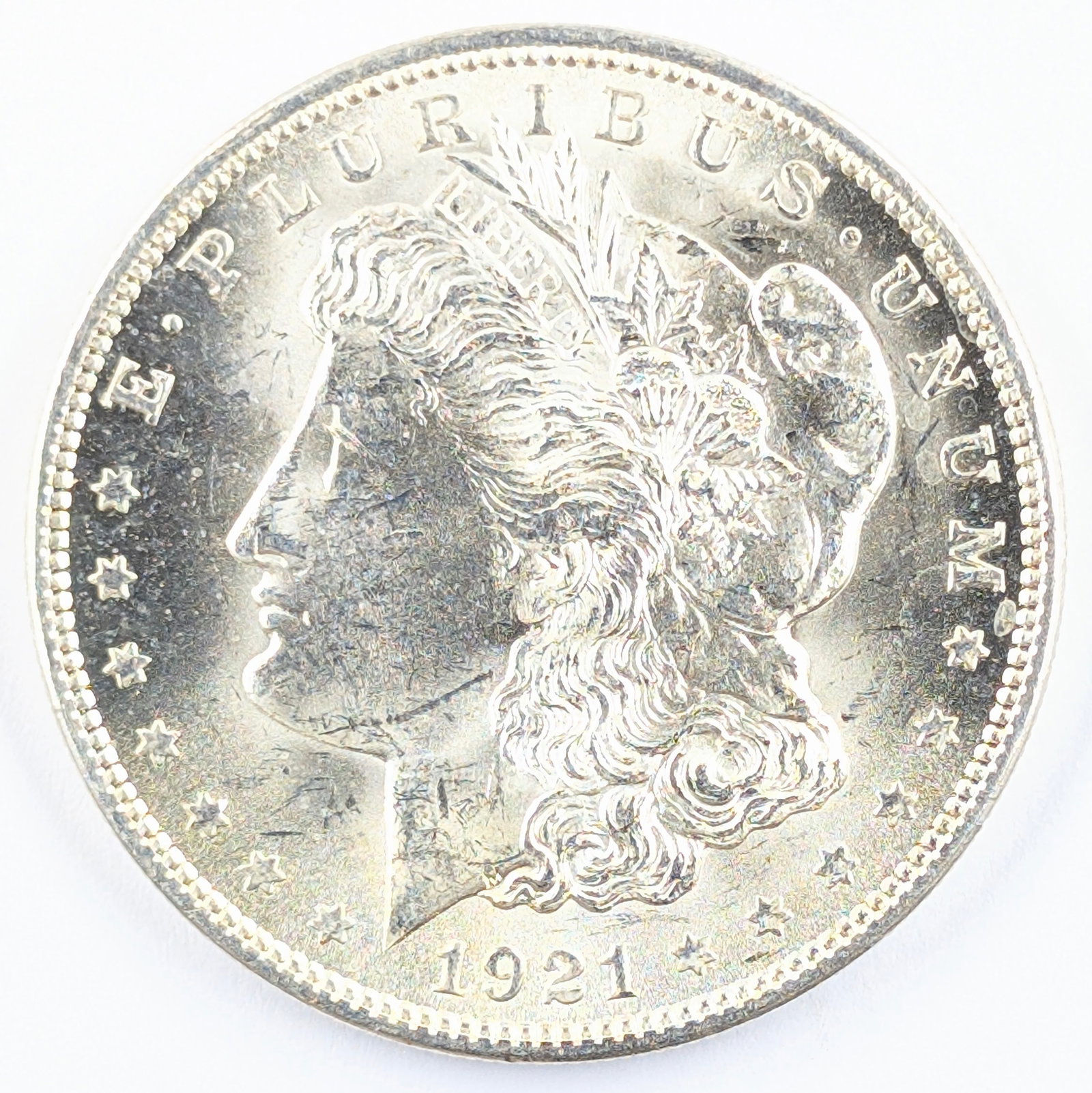 1921 Morgan Silver Dollar - AU: Silver