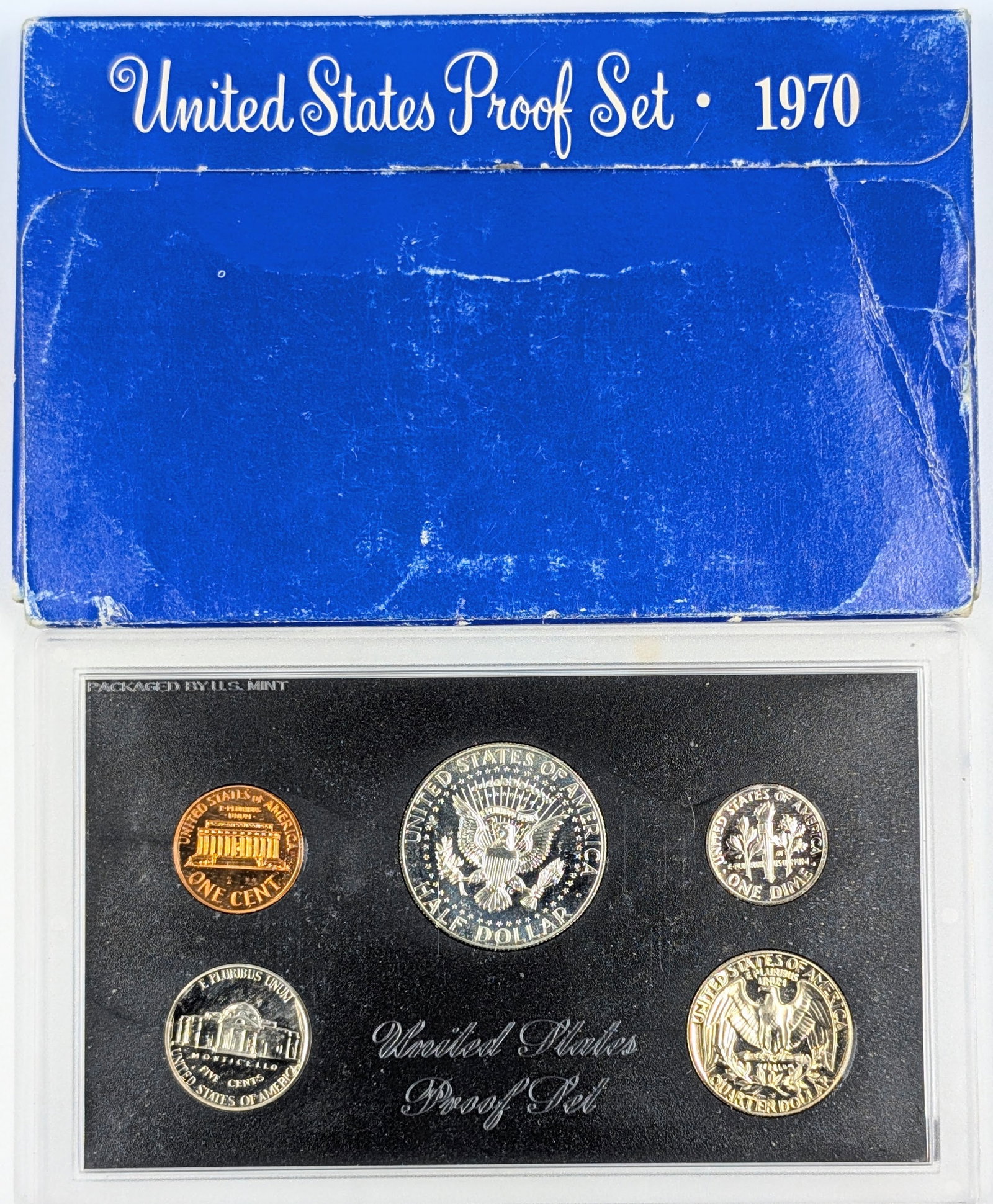 1970 US Mint Proof Set w/ Silver JFK Half - 2