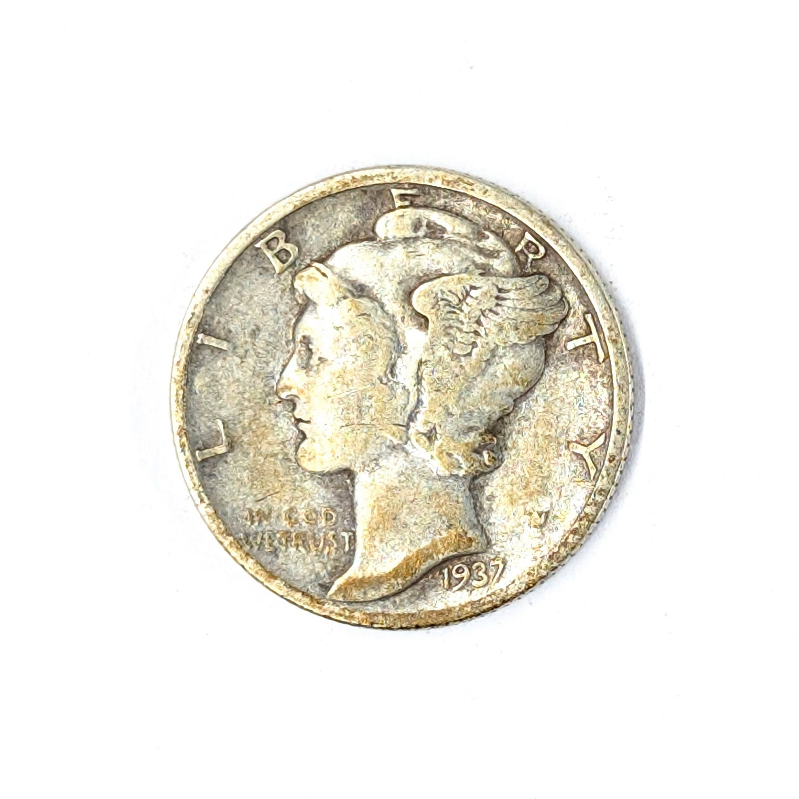 1937-D Silver Mercury Dime: Silver