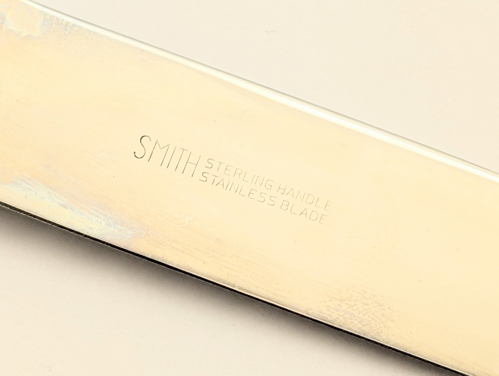 Smith Sterling Silver Handle Knife w/ Stainless Steel Blade - 3.1oz - 4