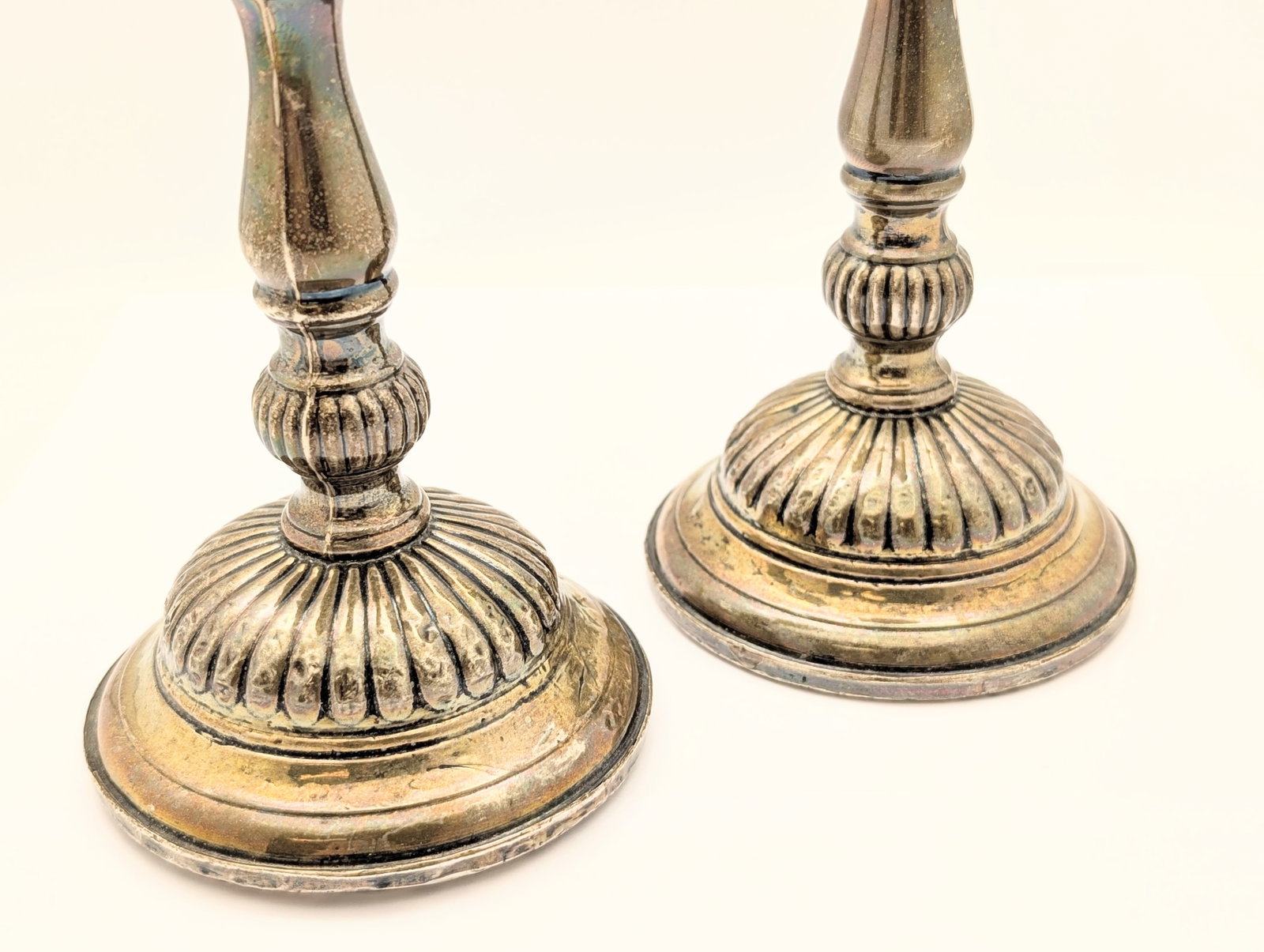 Lot of 2 Vintage Hunt Halimark Sterling Weighted Candlesticks - 3