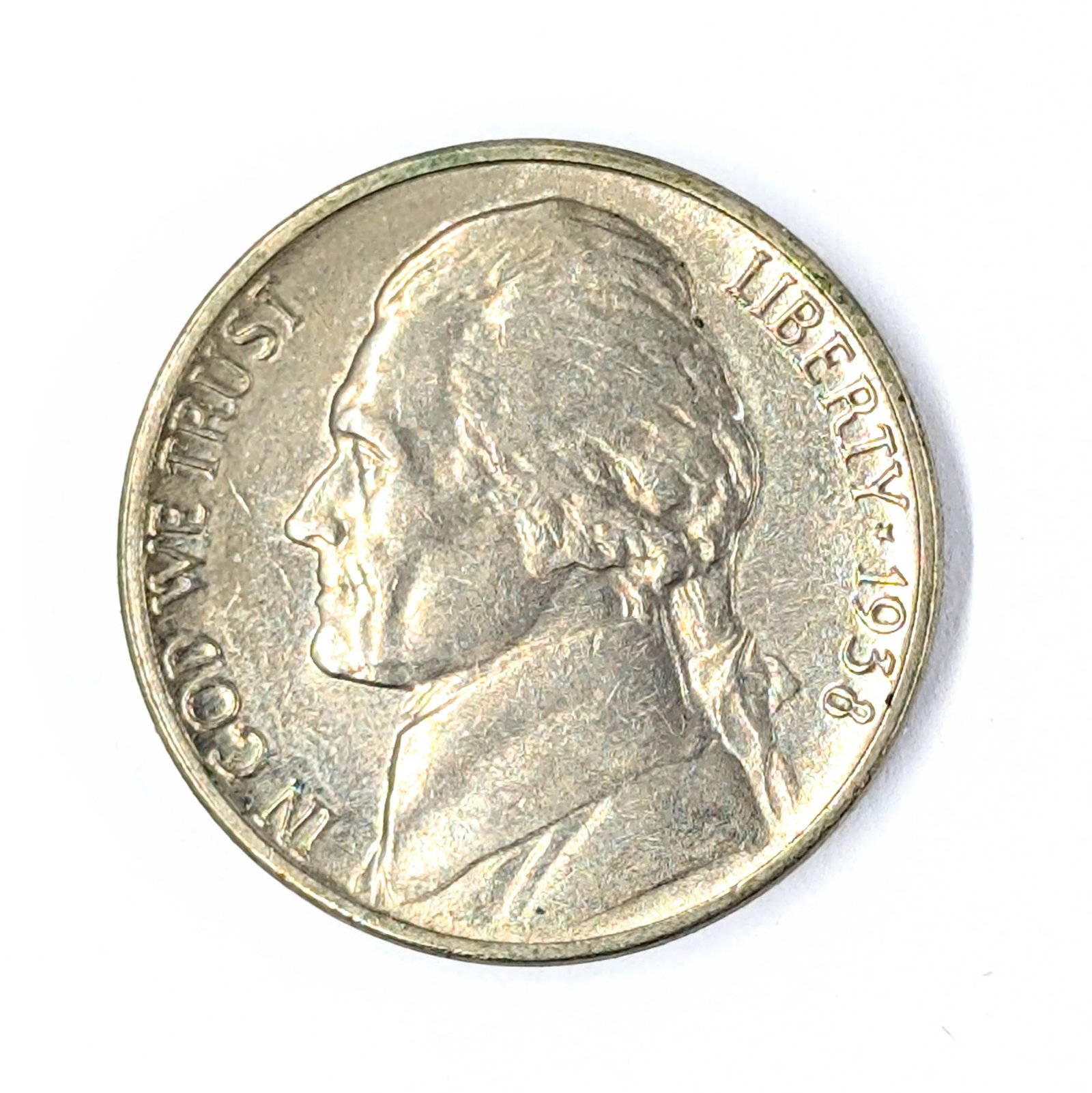 1938 Jefferson Nickel: First year of issue