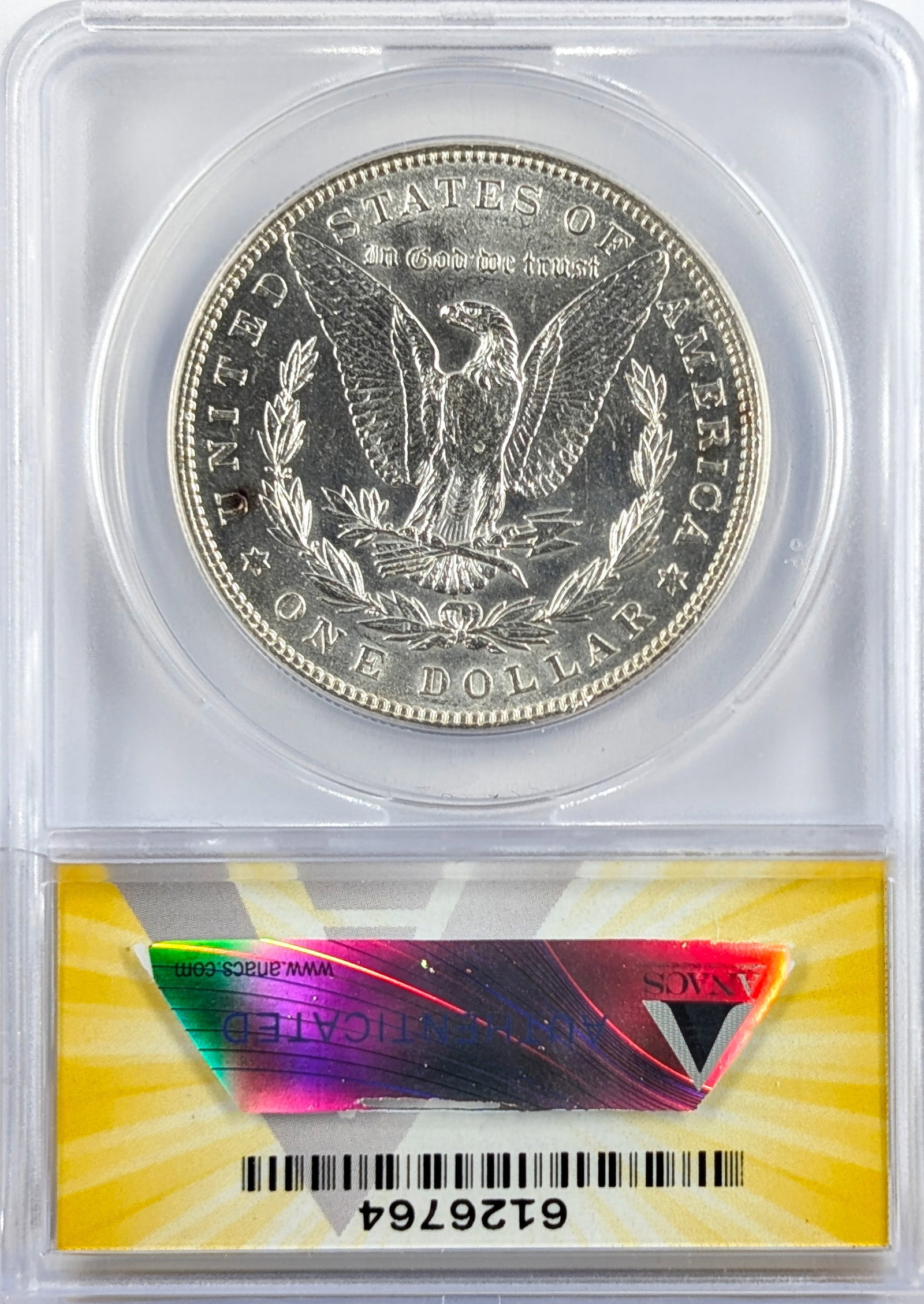 ANACS 1887 MS 62 Morgan Silver Dollar - 2