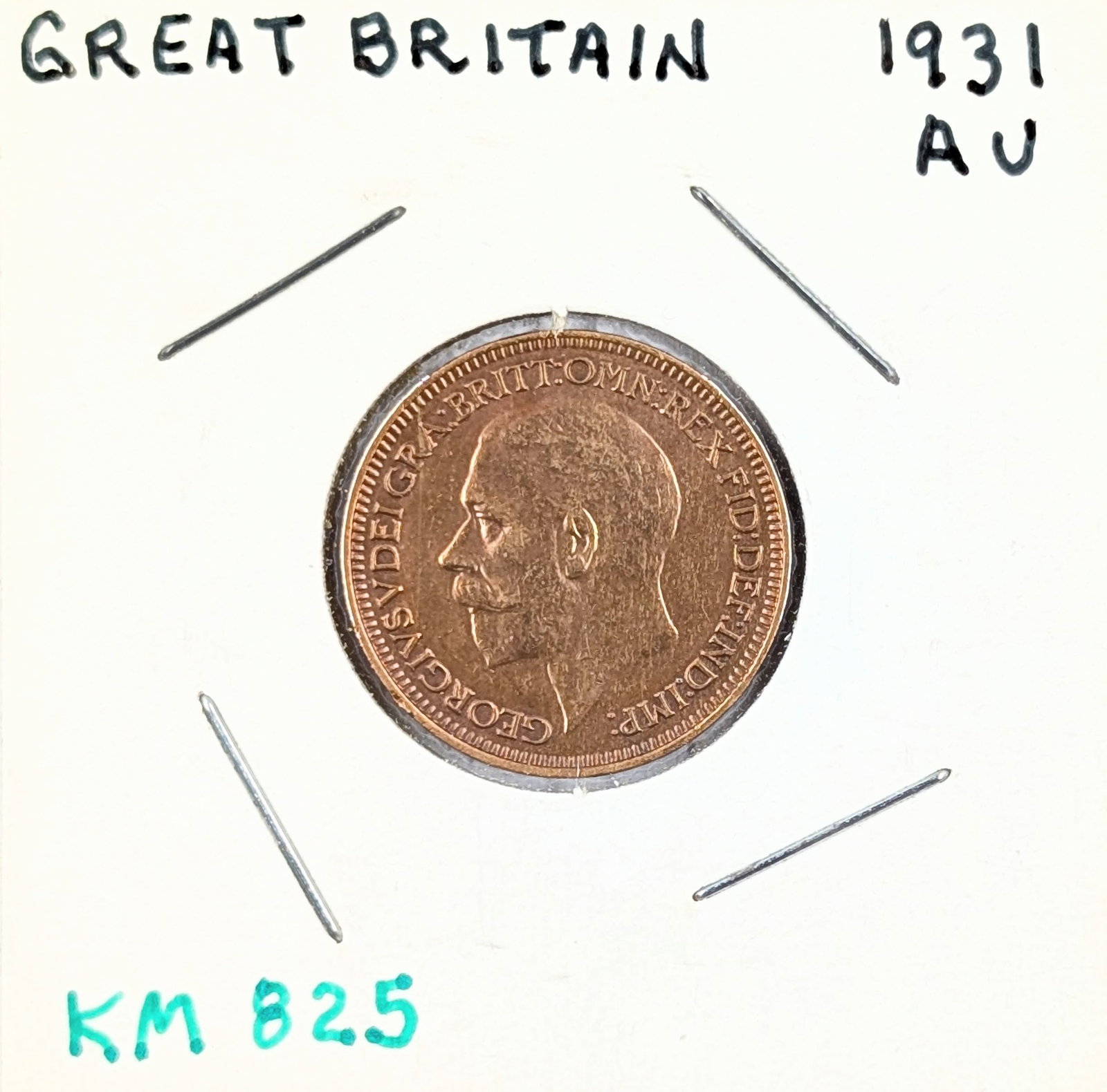 1931 Great Britain Farthing - AU: Coin