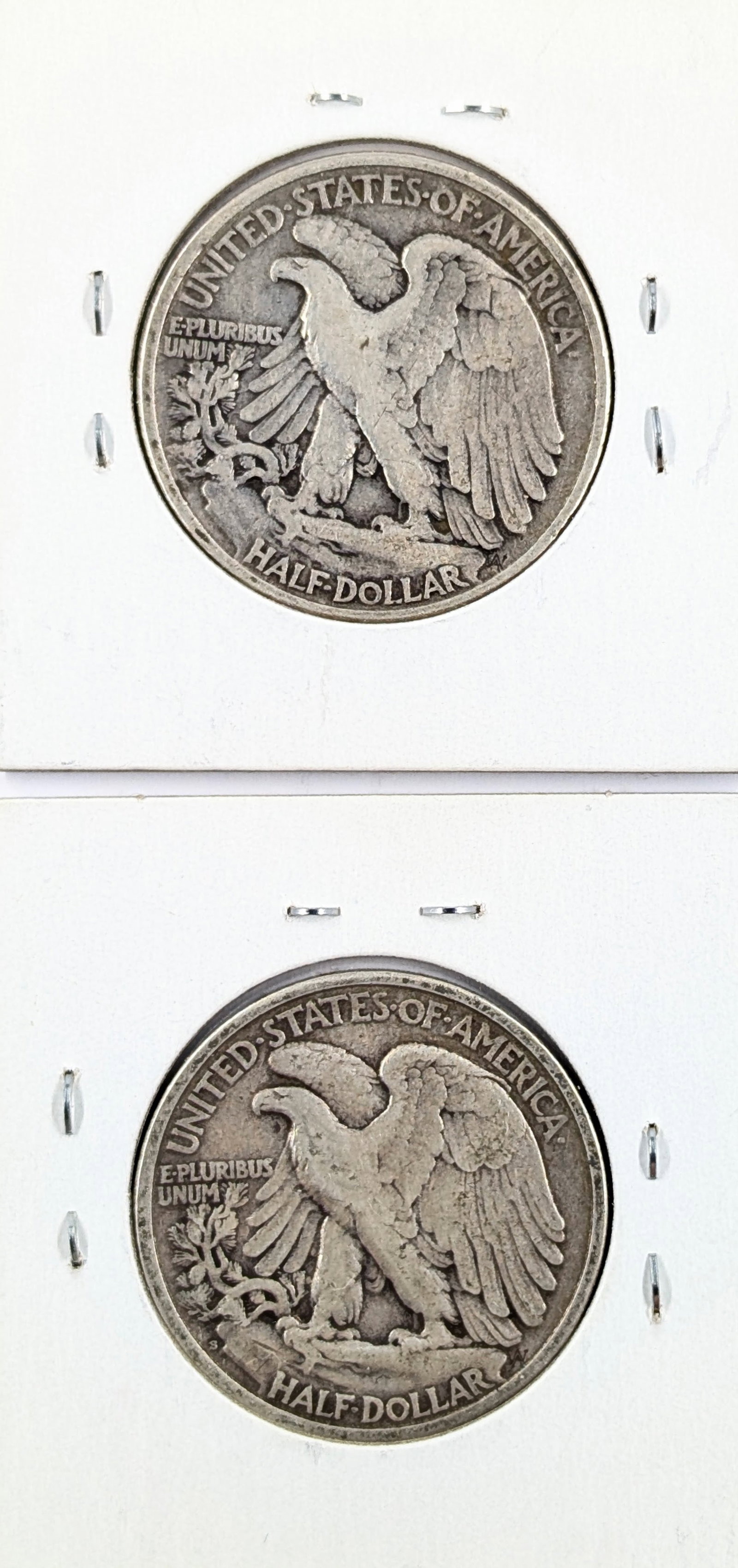 Lot of 2 Silver Walking Liberty Half Dollars - 1940, 1941-S - 2