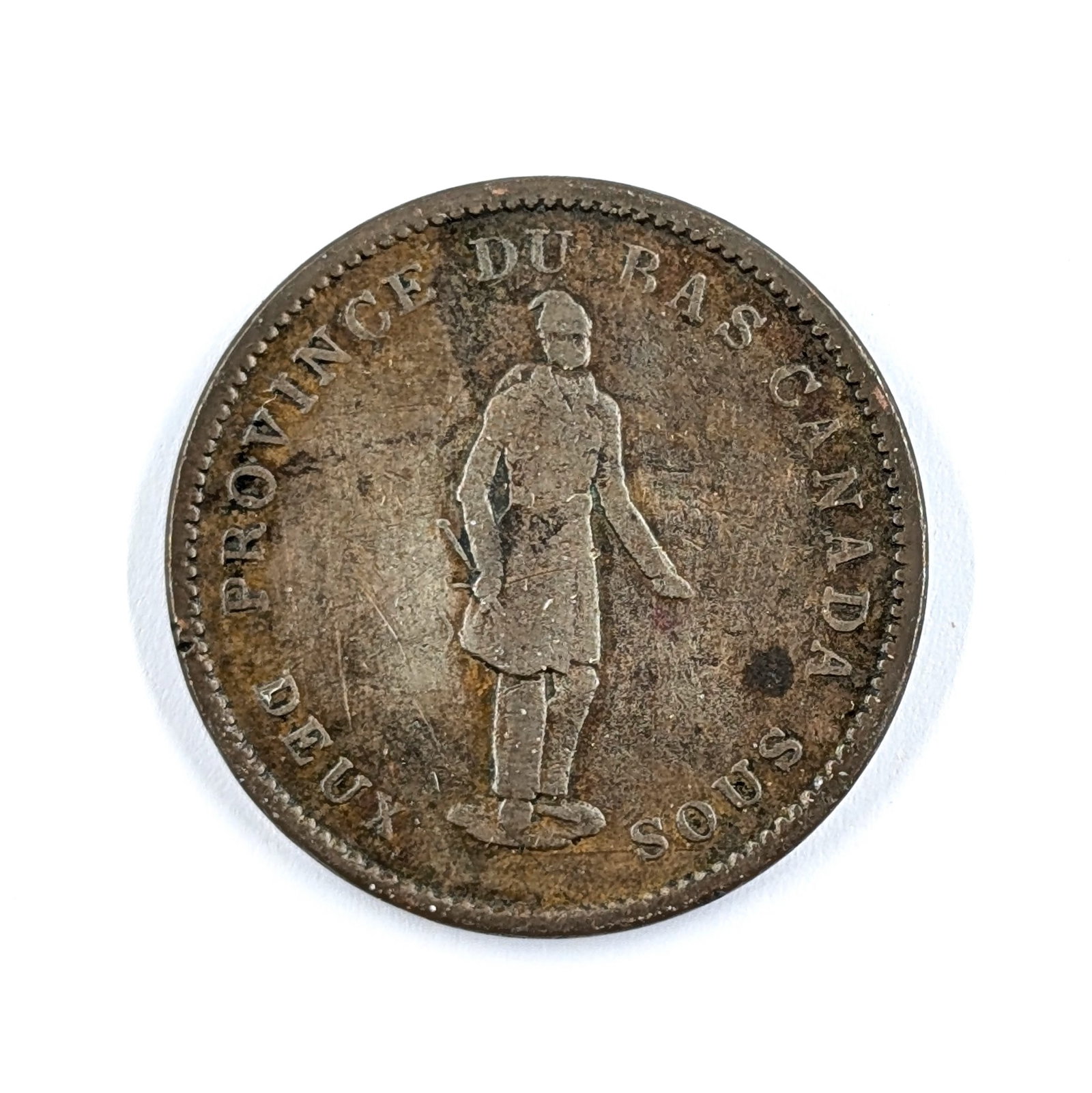 1837 Canadian 1 Penny - Bank Token Concordia Salus: Coin