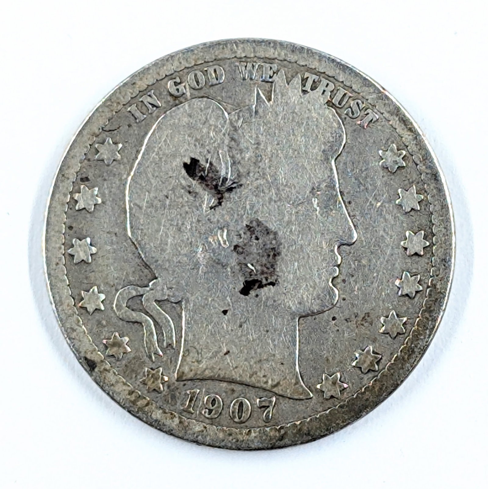 1907-D Silver Barber Quarter (1 of 2)