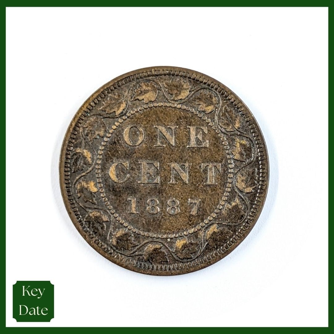 1887 Canadian Cent - KEY Date: Coin
