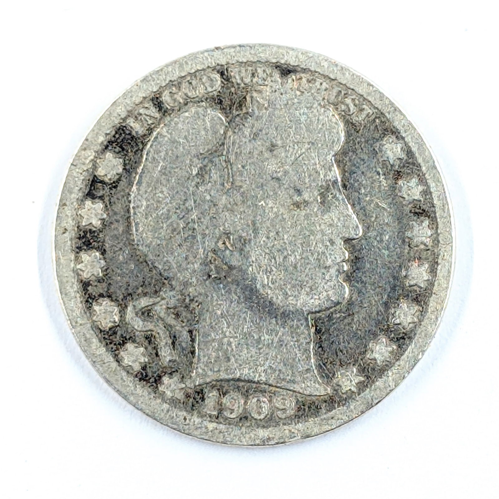 1909-D Silver Barber Quarter (1 of 2)