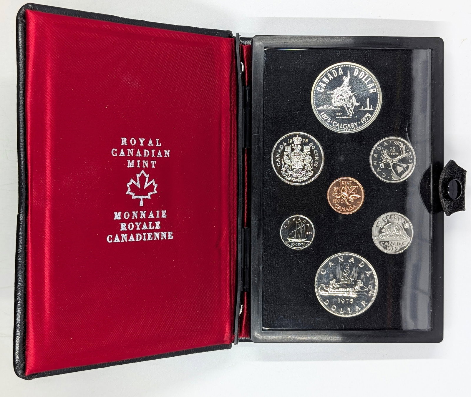 1975 Royal Canadian Mint Proof Set w/ Silver Dollar: 50%Silver