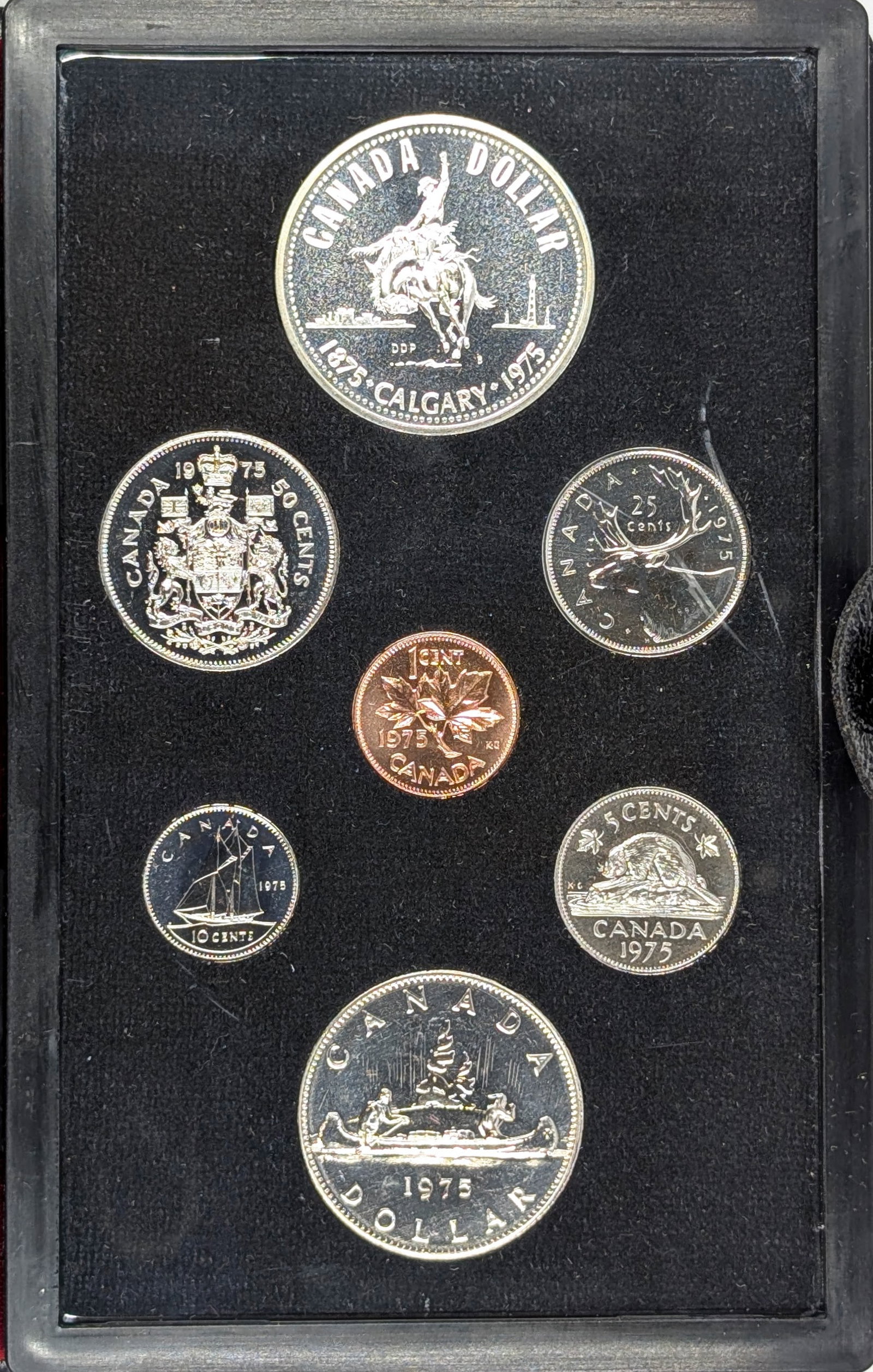1975 Royal Canadian Mint Proof Set w/ Silver Dollar - 2