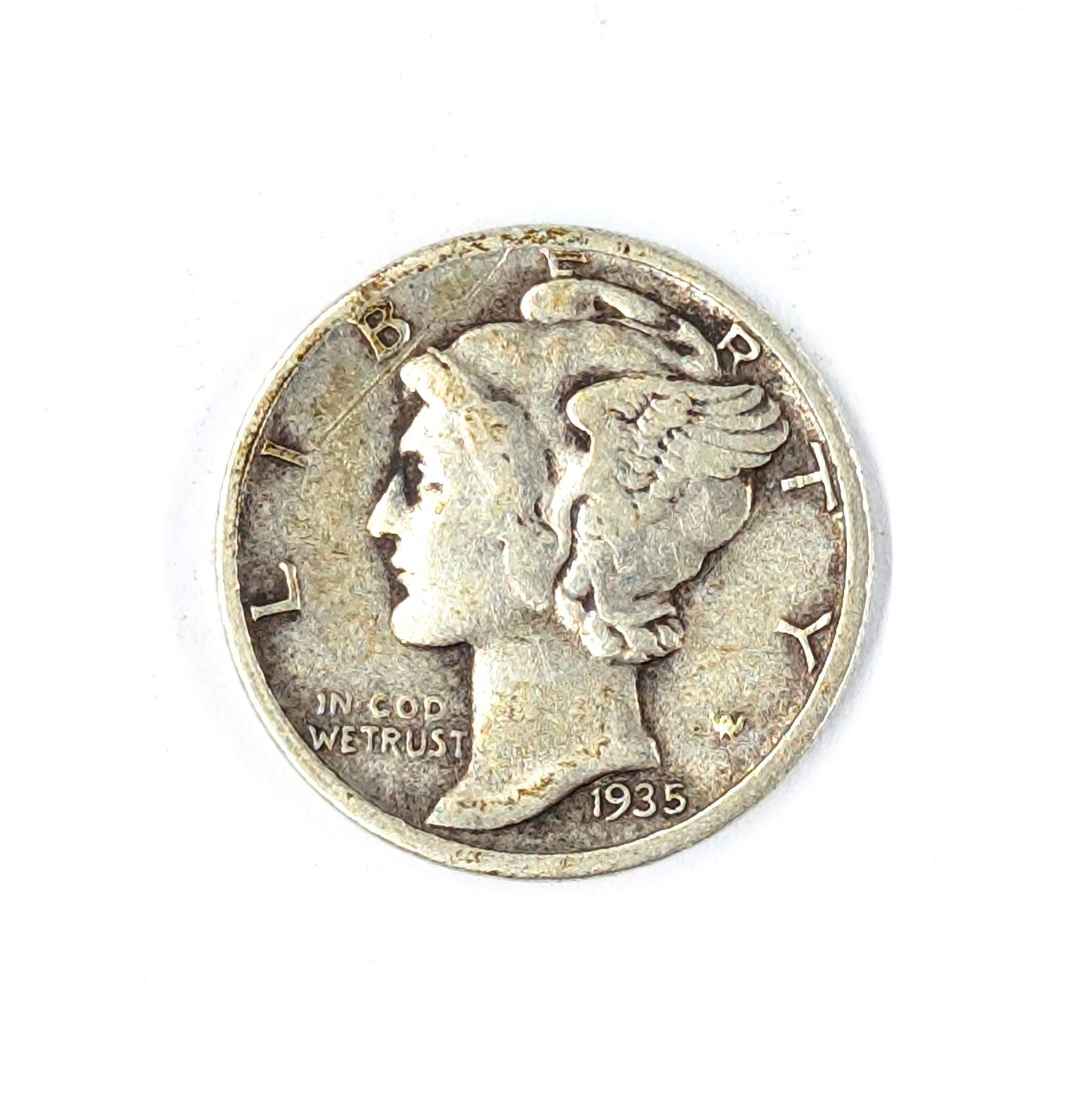 1935-D Silver Mercury Dime: Silver