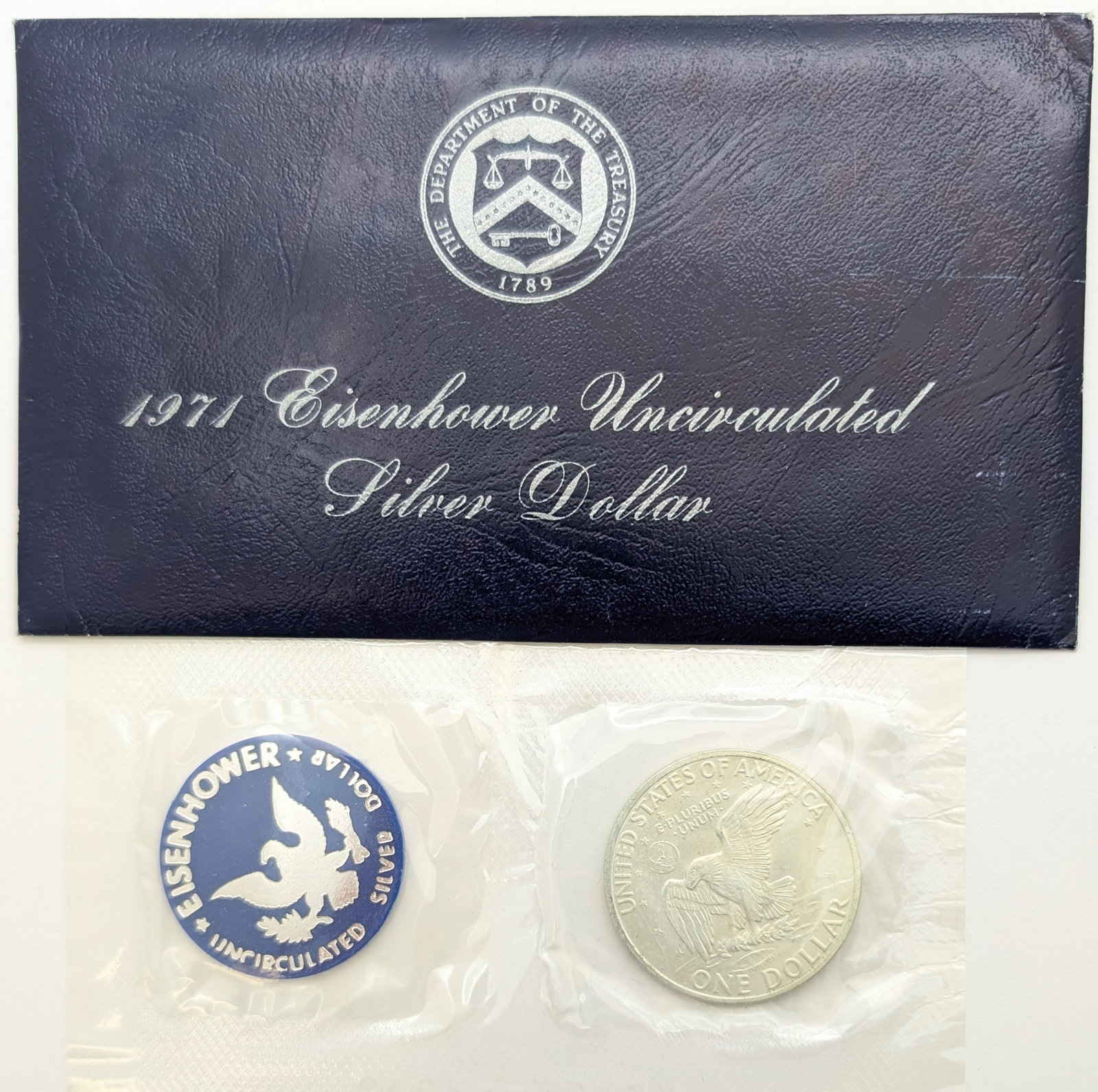 1971-S Eisenhower " Ike" Uncirculated Silver Dollar - 2