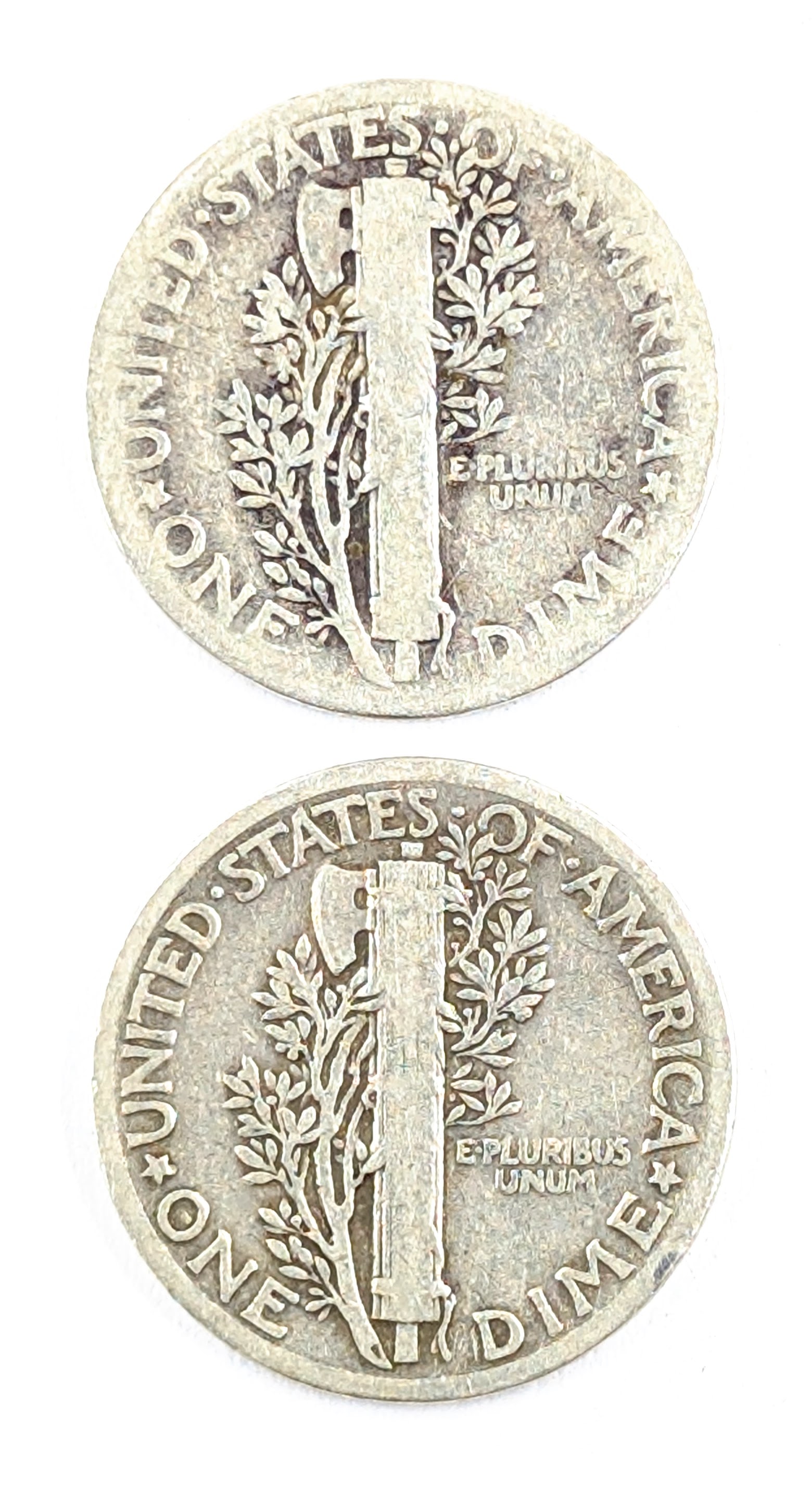 Lot of 2 Silver Mercury Dime - Both 1934 - 2