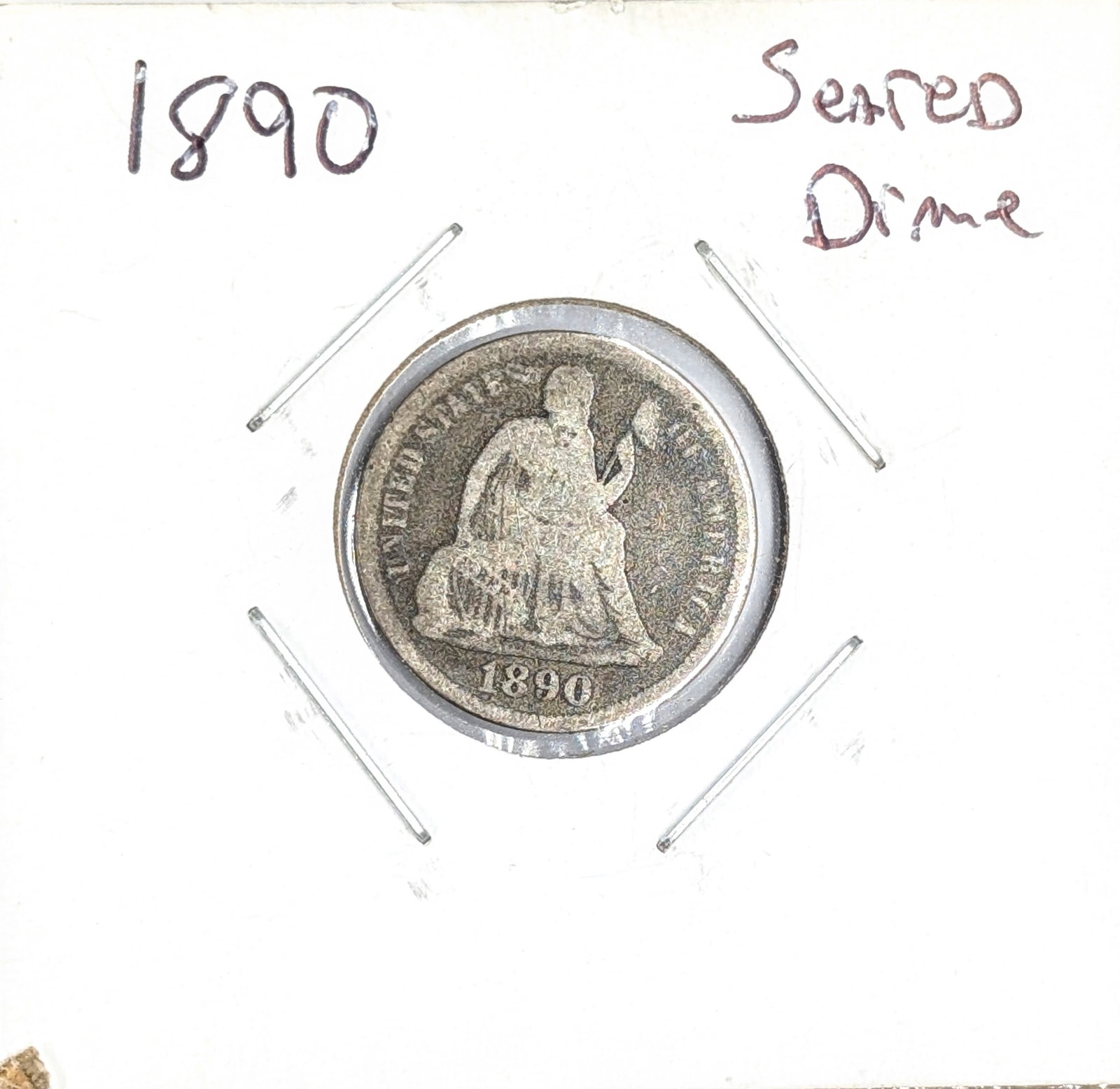1890 Silver Seated Liberty Dime (1 of 2)